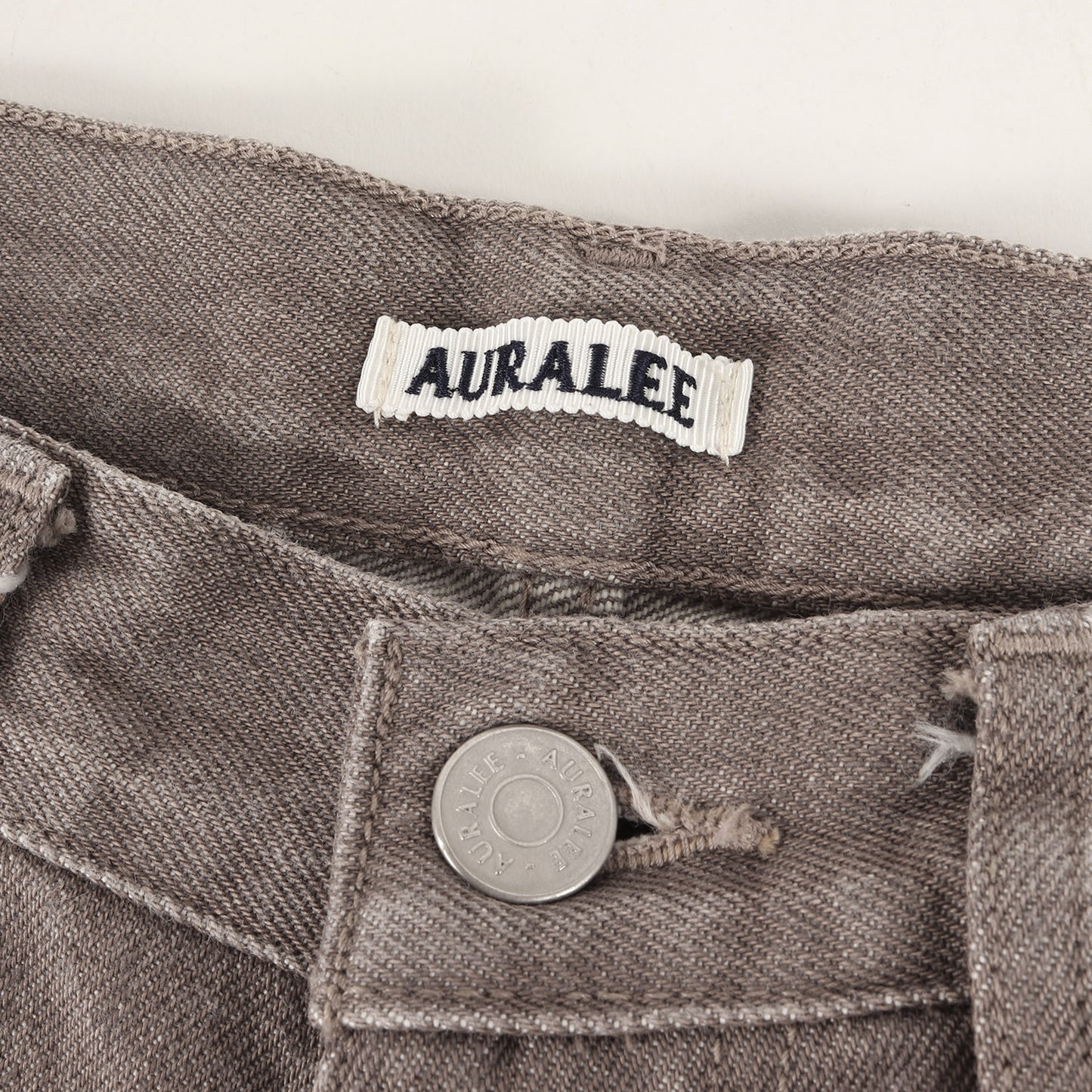 23AW ハードツイスト ワイド ブラウンデニム パンツ (HARD TWIST BROWN DENIM WIDE PANTS A23AP03MD) / ジッパーフライ