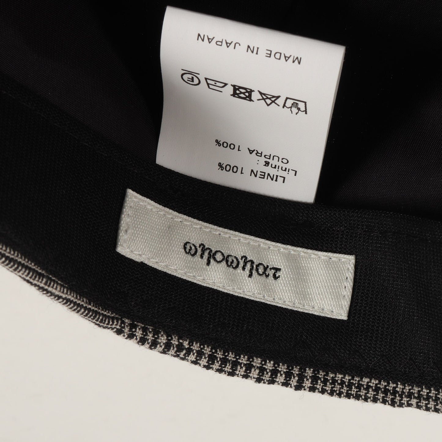 21SS グレンチェック リネン 6パネルキャップ (6 PANEL CAP)