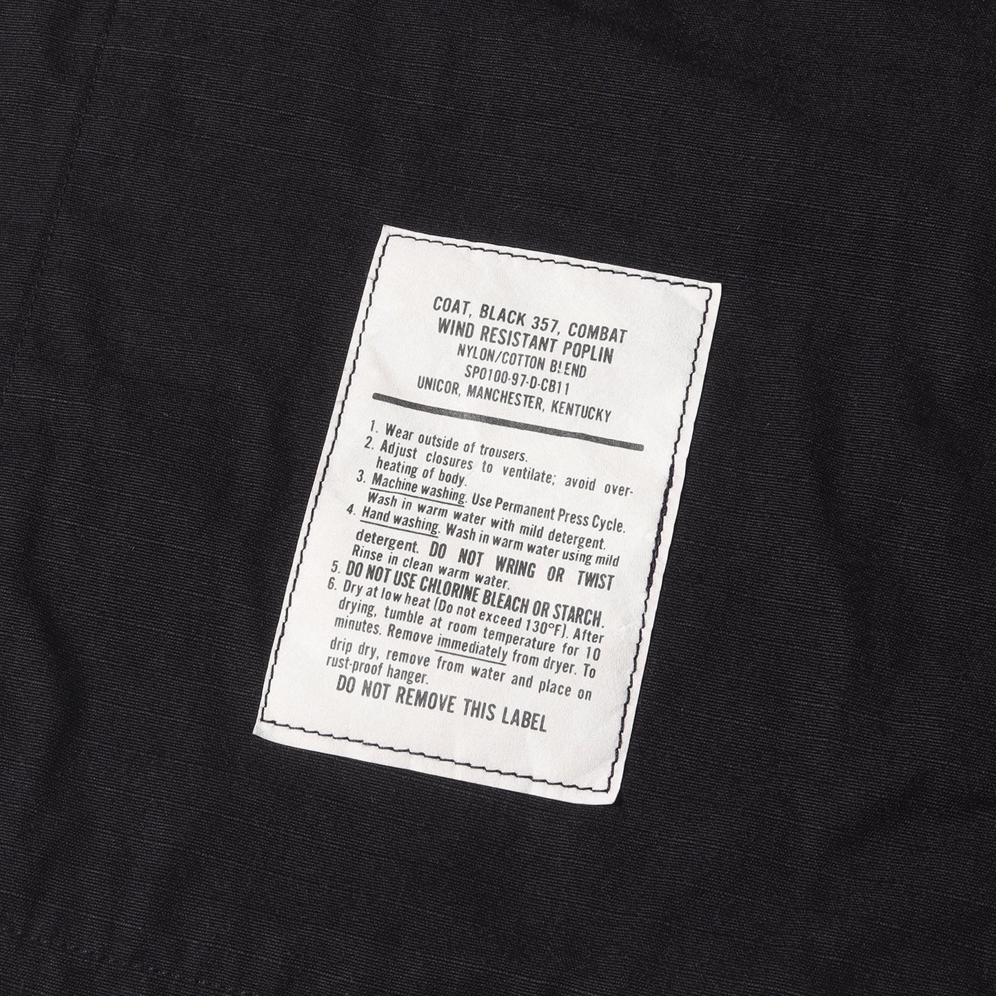 90s 米軍実物 U.S.ARMY BLACK 357 リップストップ BDU ジャケット