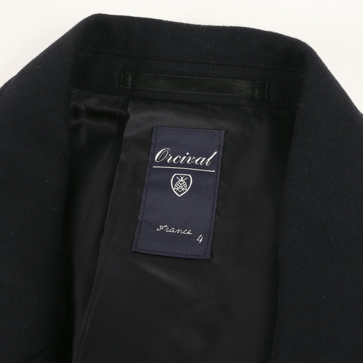 アンカー刻印 金ボタン ピークドラペル ウールフラノ 6B ダブルブレスト ブレザー ジャケット (#OR-A0085 NSW)