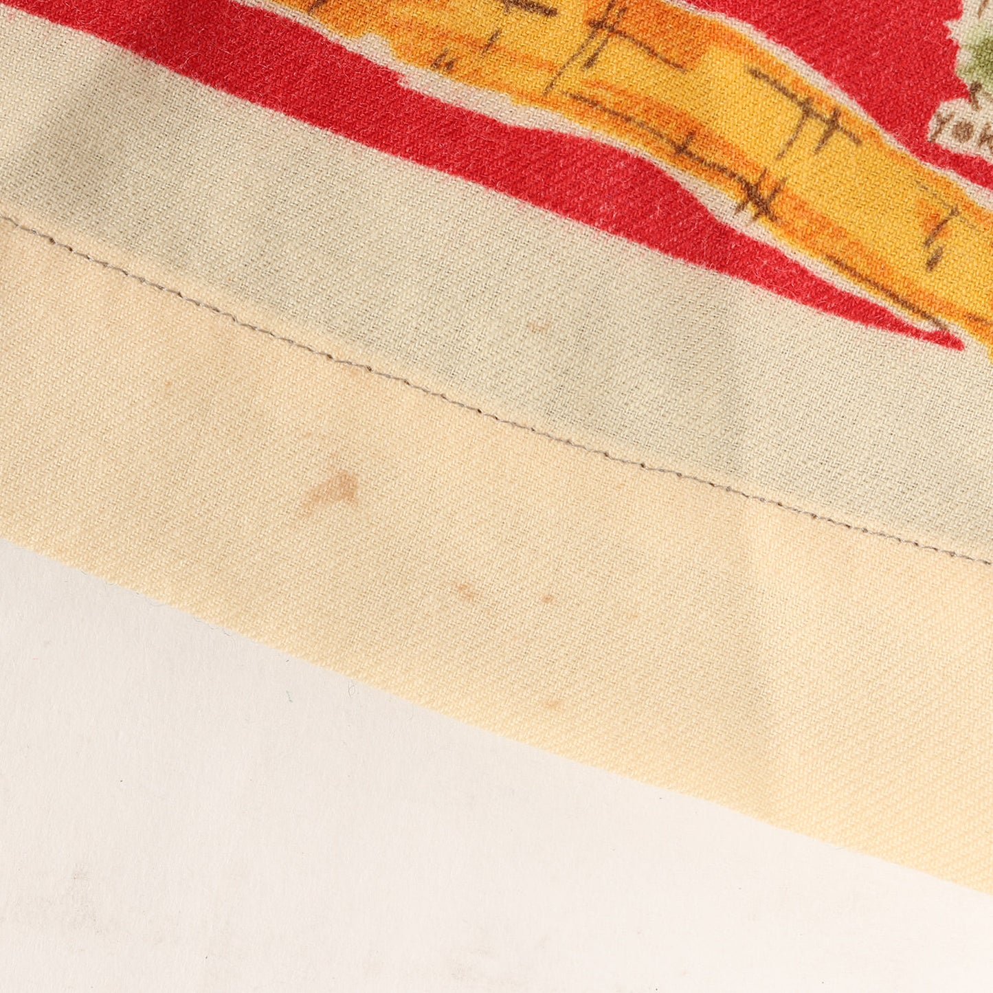 99AW Souvenir Kitsch 横浜 名所 切替 ウール 縮絨 長袖 シャツ (PB-040440)