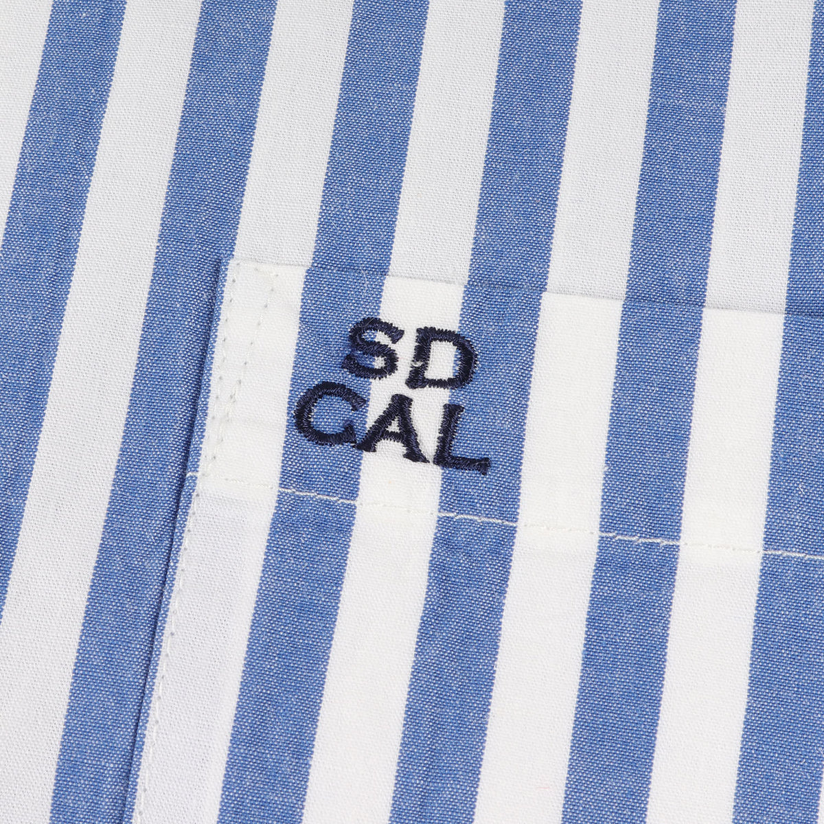 ストライプ コットン リネン オープンカラー シャツ (SD STRIPE OPEN COLLAR SHIRT)