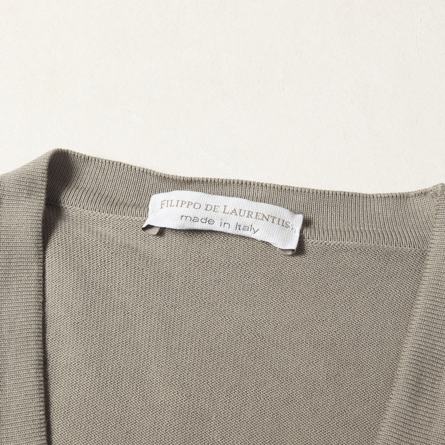 コットン ハイゲージ ニット カーディガン / MADE IN ITALY