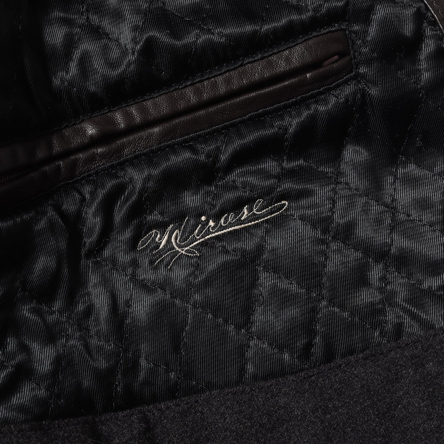 90s パテッド シープレザー ジップアップ ハーフ コート / MADE IN ITALY