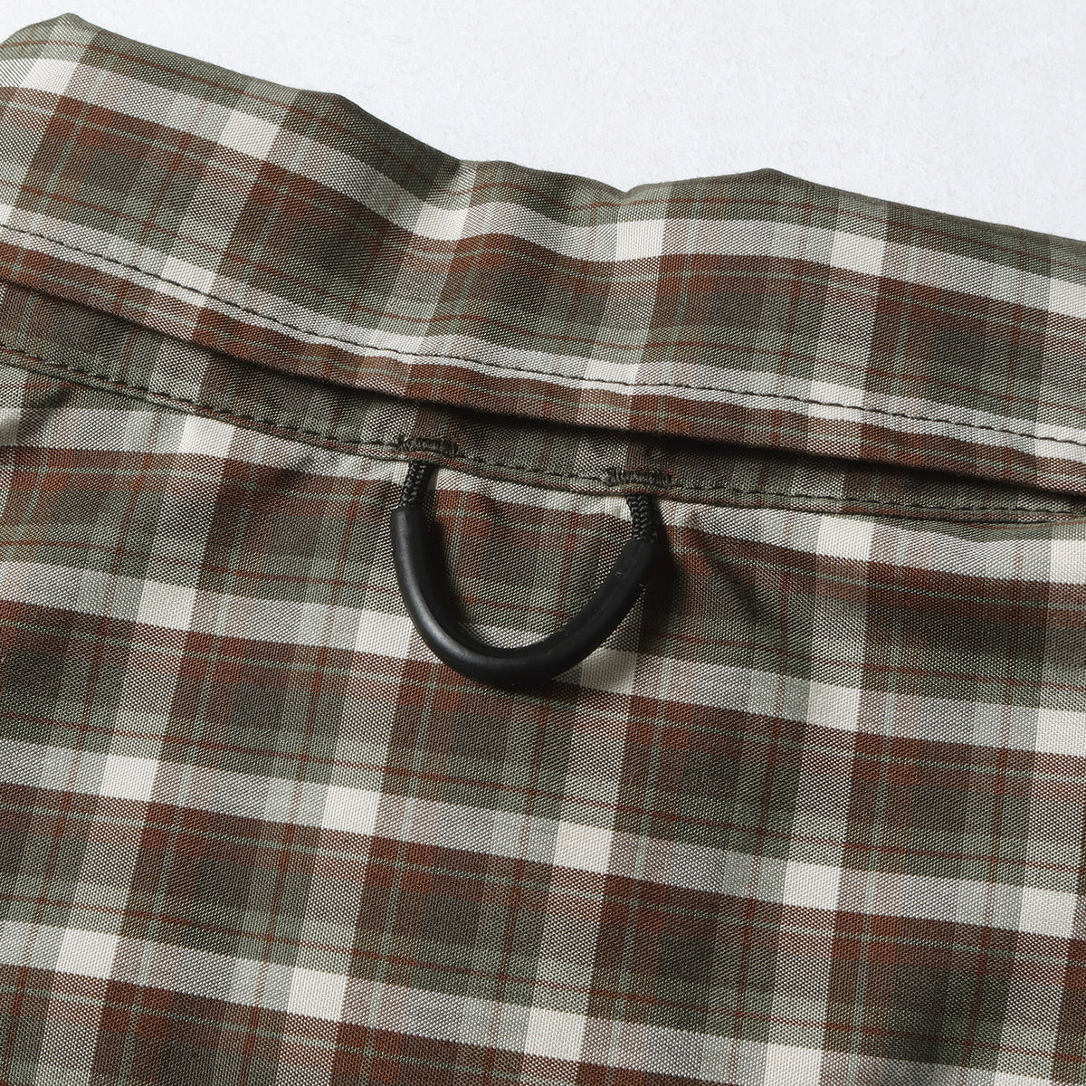 23AW ミニプレイドチェック ポリ ボタンダウンシャツ (TECH BUTTON DOWN SHIRT L/S MINI PLAIDS BE-85023W)