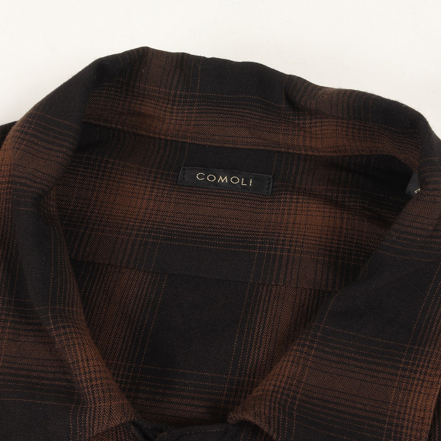 24SS オンブレチェック レーヨン オープンカラー シャツ (Rayon collar open shirt Z01-02005)
