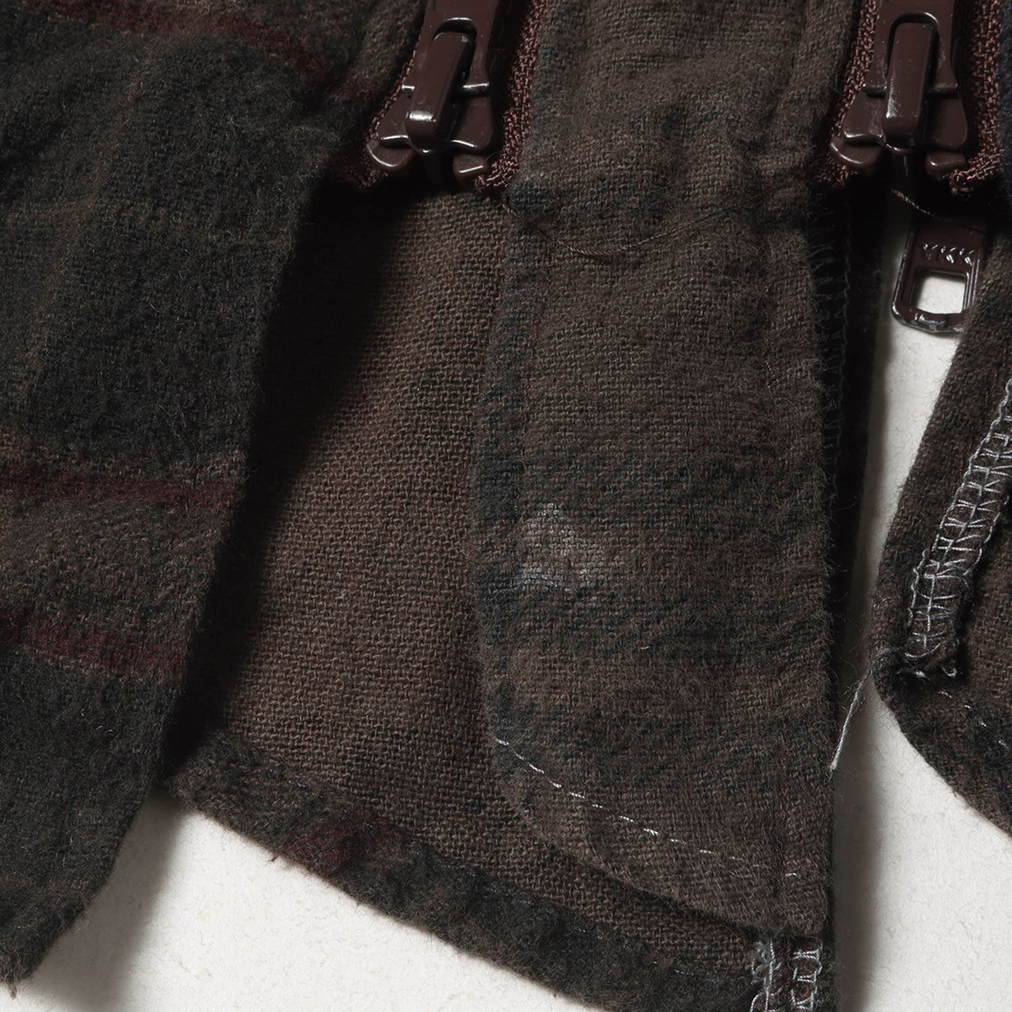 セブンカット ジップ ワイド フランネル シャツ (7 CUTS ZIPPED WIDE SHIRT NS301) / Rebuild by Needles