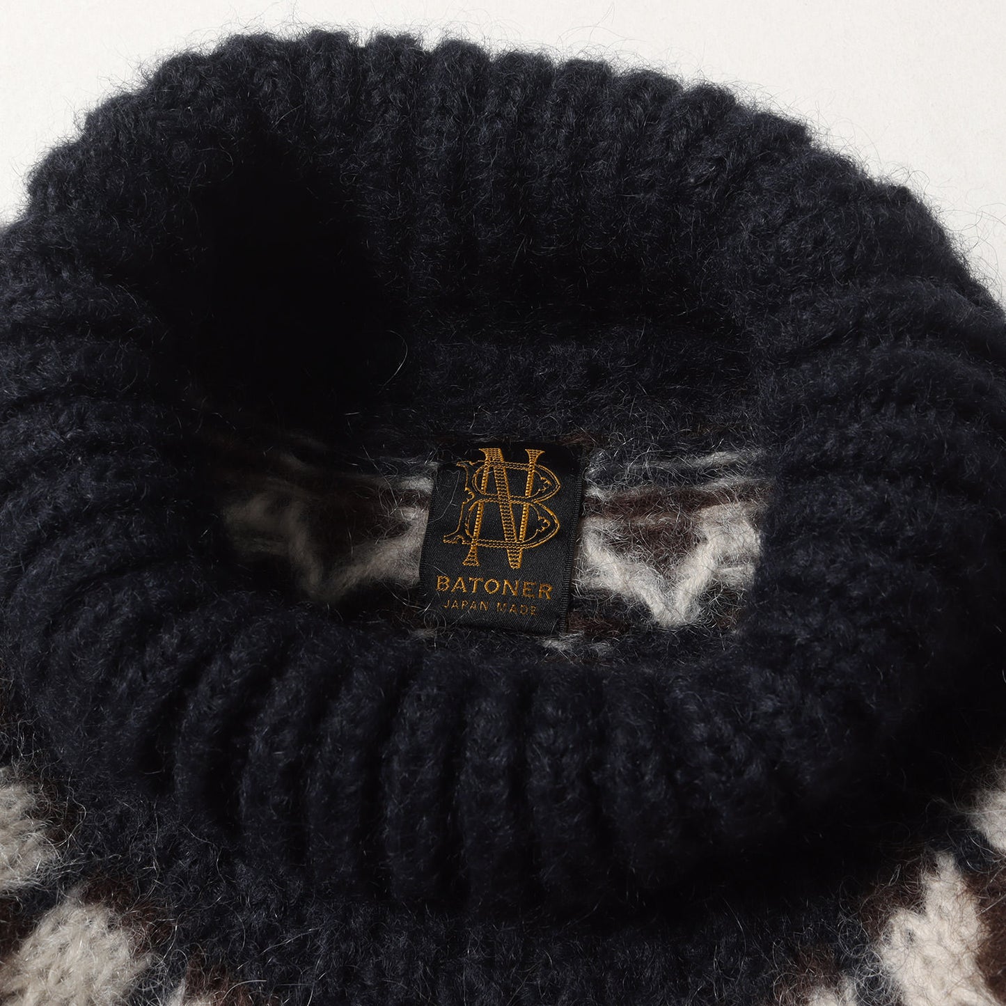 タートルネック ノールディック モヘア ニット (MOHAIR NORDIC TURDIC TURTLE NECK BN-21FM-054)