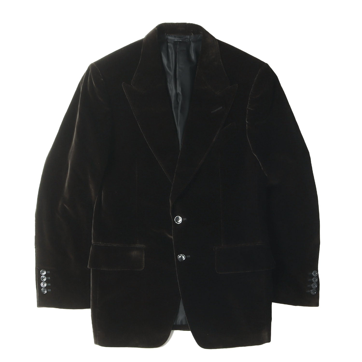 TOM FORD (トムフォード) ベルベット ピークドラペル 2B テーラード 