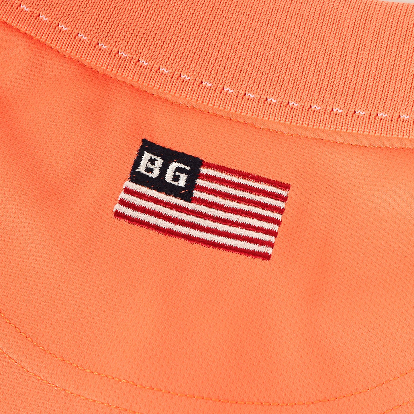 グラデーション ワンポイント ロゴ 刺繍 ジャージー ポロシャツ (GRADATION POLO CR BRG212M03)