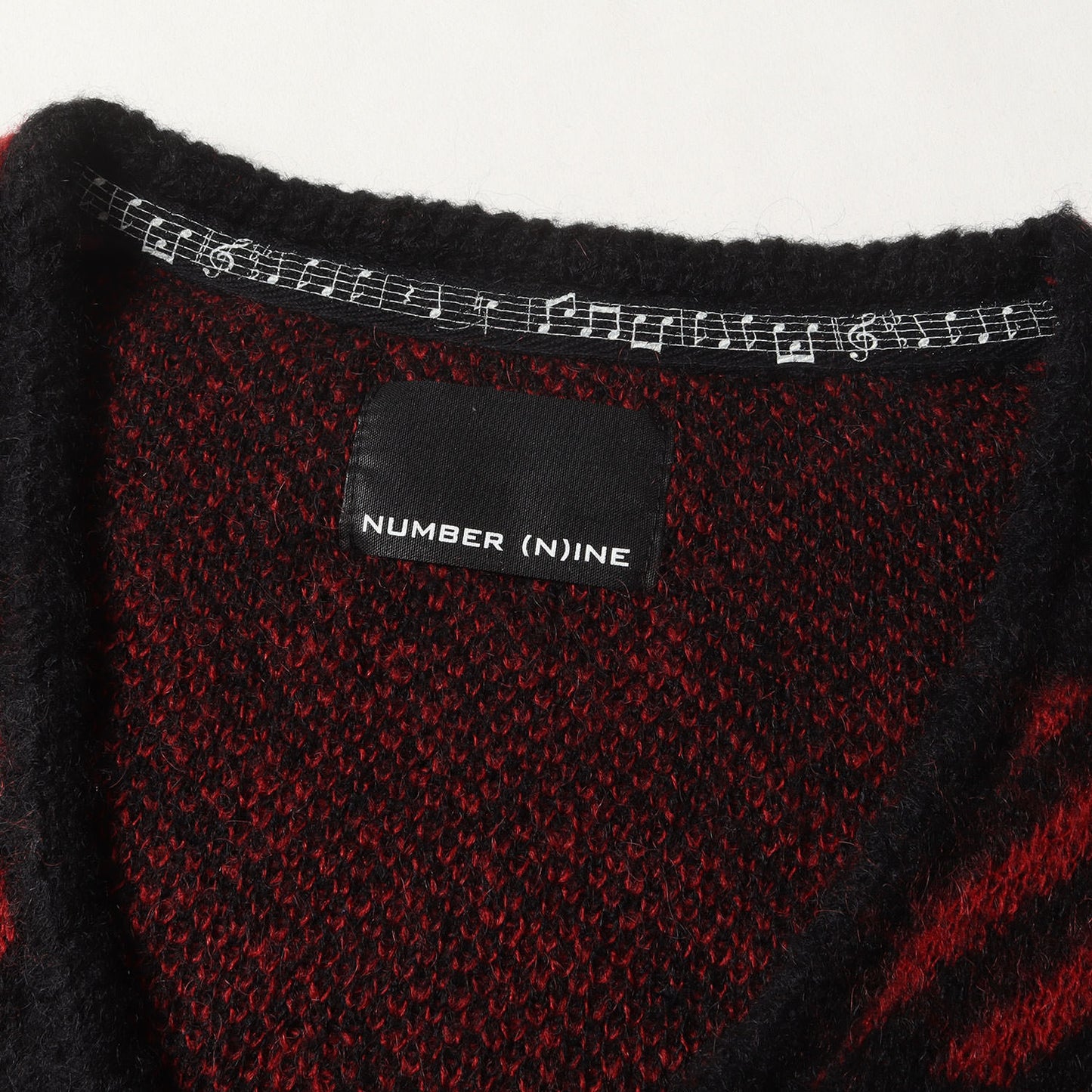 チェック モヘア混ウール Vネック カーディガン (BUFFALO CHECK MOHAIR KNIT CARDIGAN)