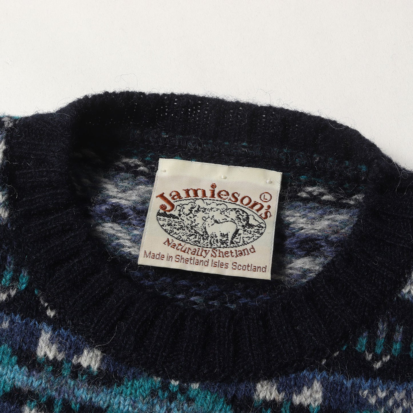 フェアアイル バーズアイ ジャガード ニット セーター (MK158)