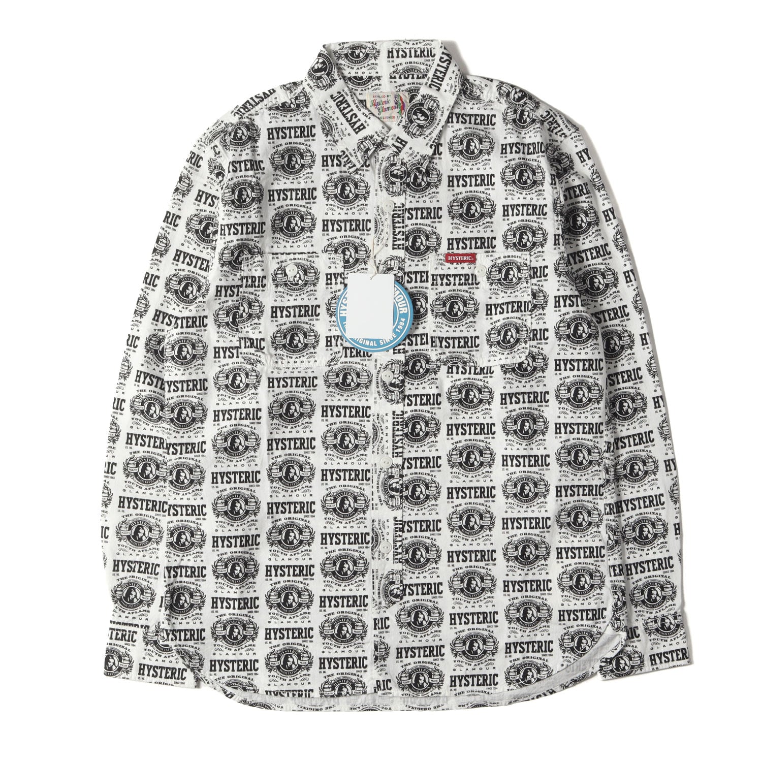 人気デザイン♡ヒステリックグラマー　ヒスロゴ総柄トレーナー　初期タグヴィンテージ ヒステリックグラマーロゴ総柄 人気デザイン♡ヒステリック