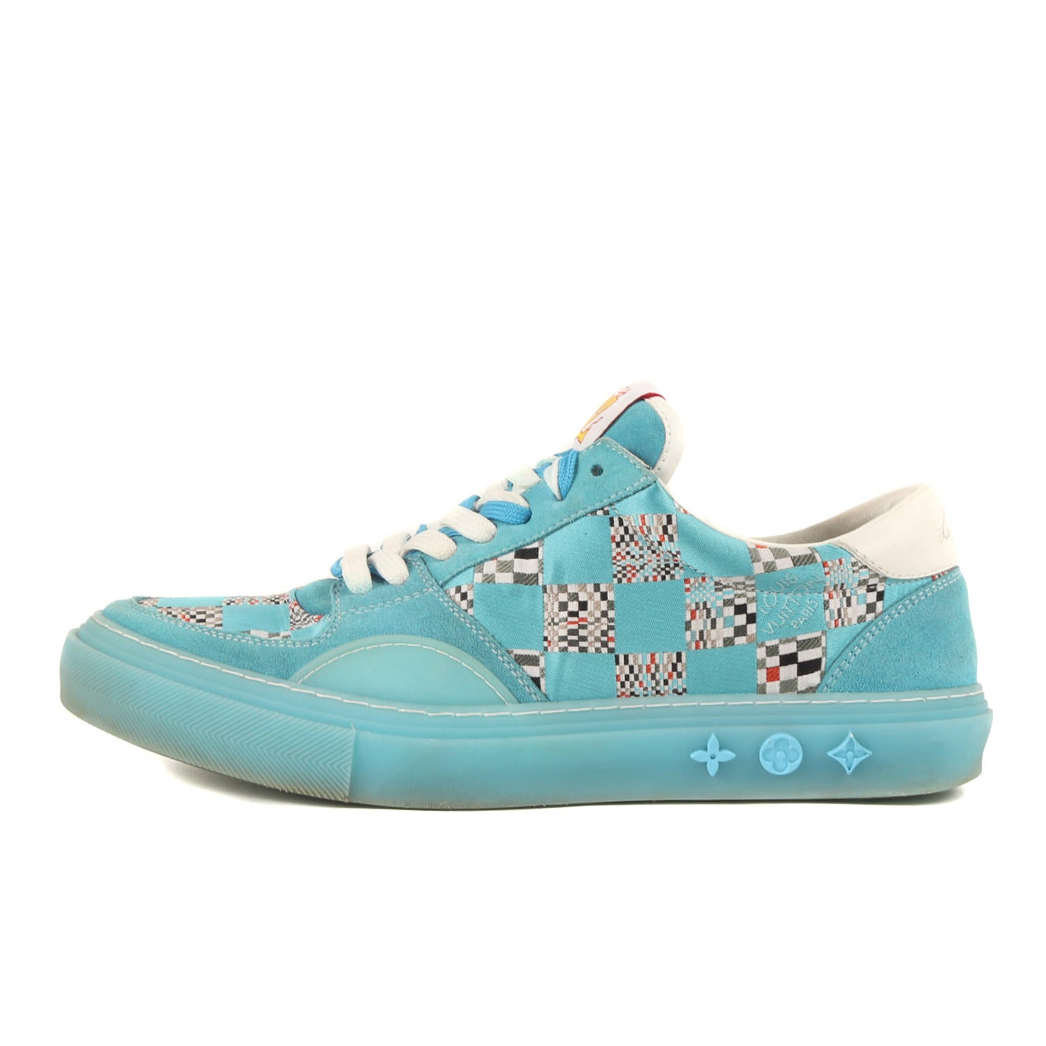 Louis Vuitton Virgil Abloh LVオリ・ライン ディストーテッド ダミエパターン ローカット スニーカー ルイヴィトン 21SS Virgil Abloh LVオリ・ライン ディストーテッド ダミエパターン