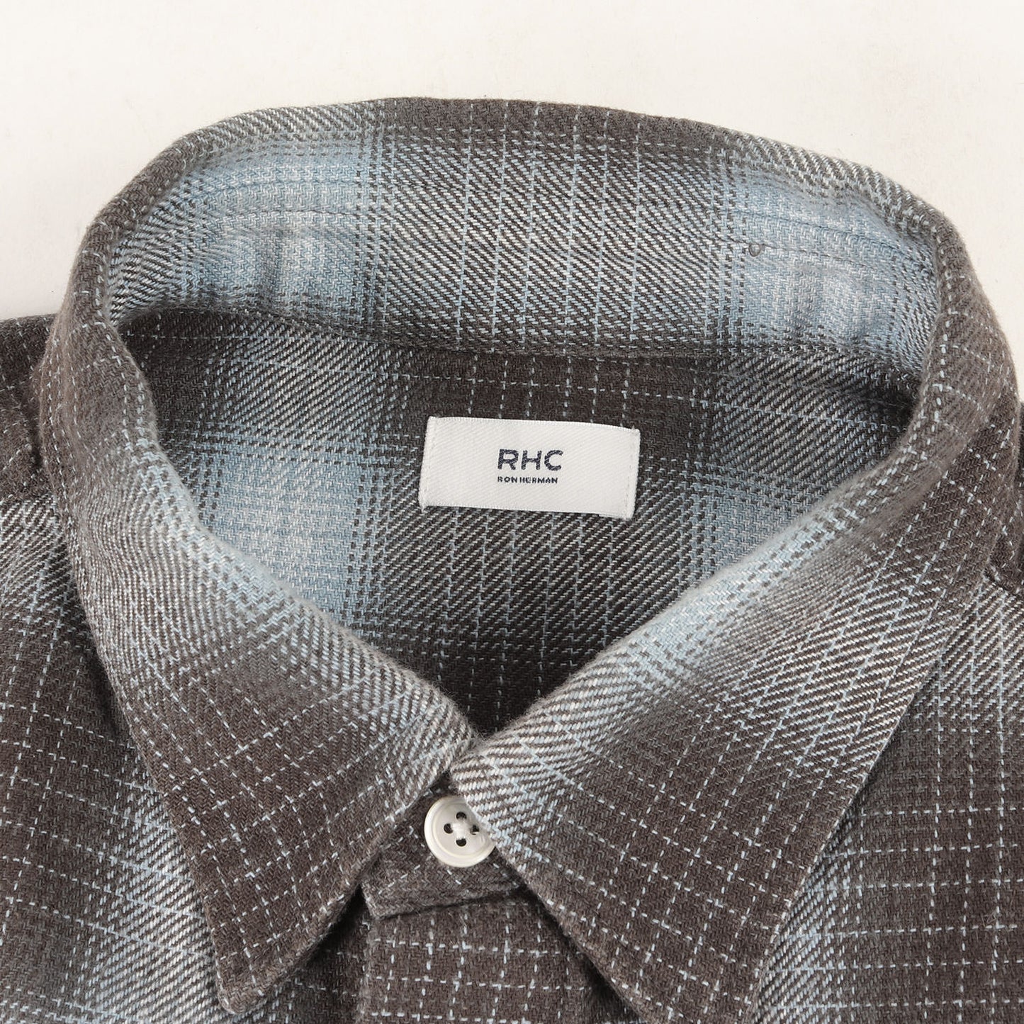 24AW オンブレチェック フランネル シャツ (Indigo Checked Shirt 4020700190)