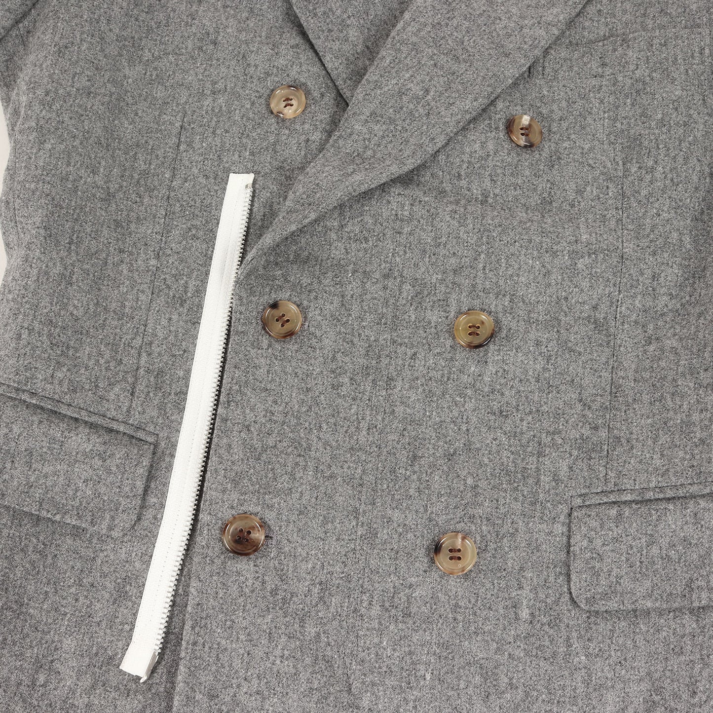 24AW ウール ZIP ダブルブレスト テーラード ジャケット (PN-J048)
