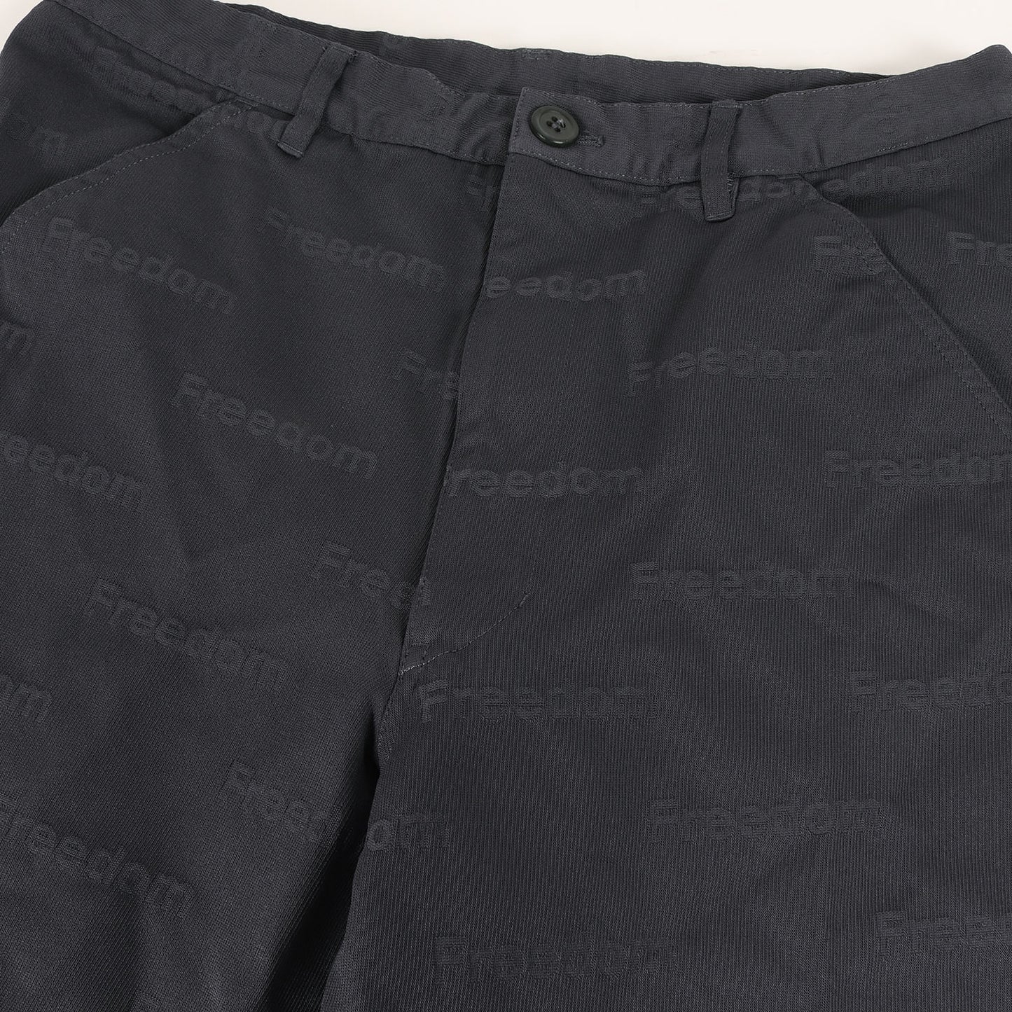 24AW Freedom ロゴ ジャガード エステル 縮絨 パンツ (FN-P503) / ジッパーフライ