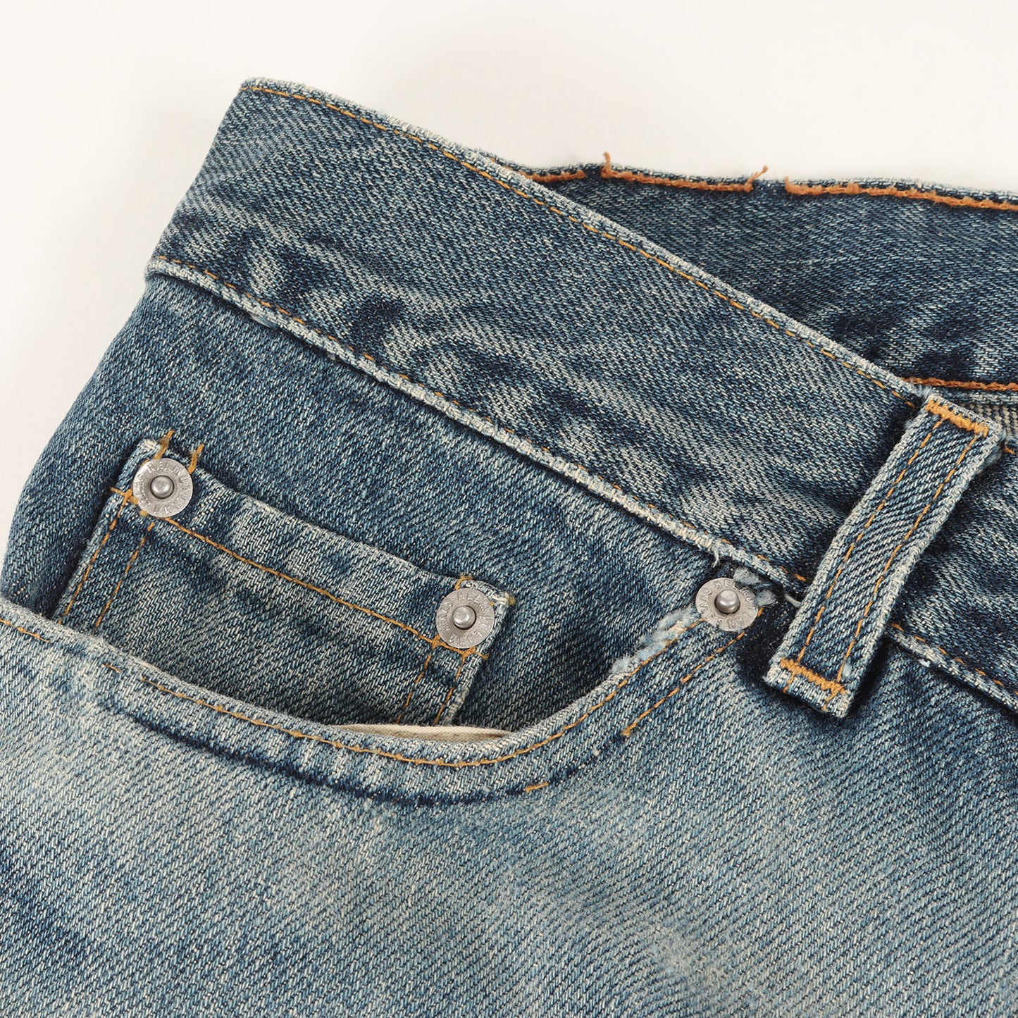 98s 初期 ペンキ ペイント スリム ストレート デニムパンツ / ボタンフライ Jeans