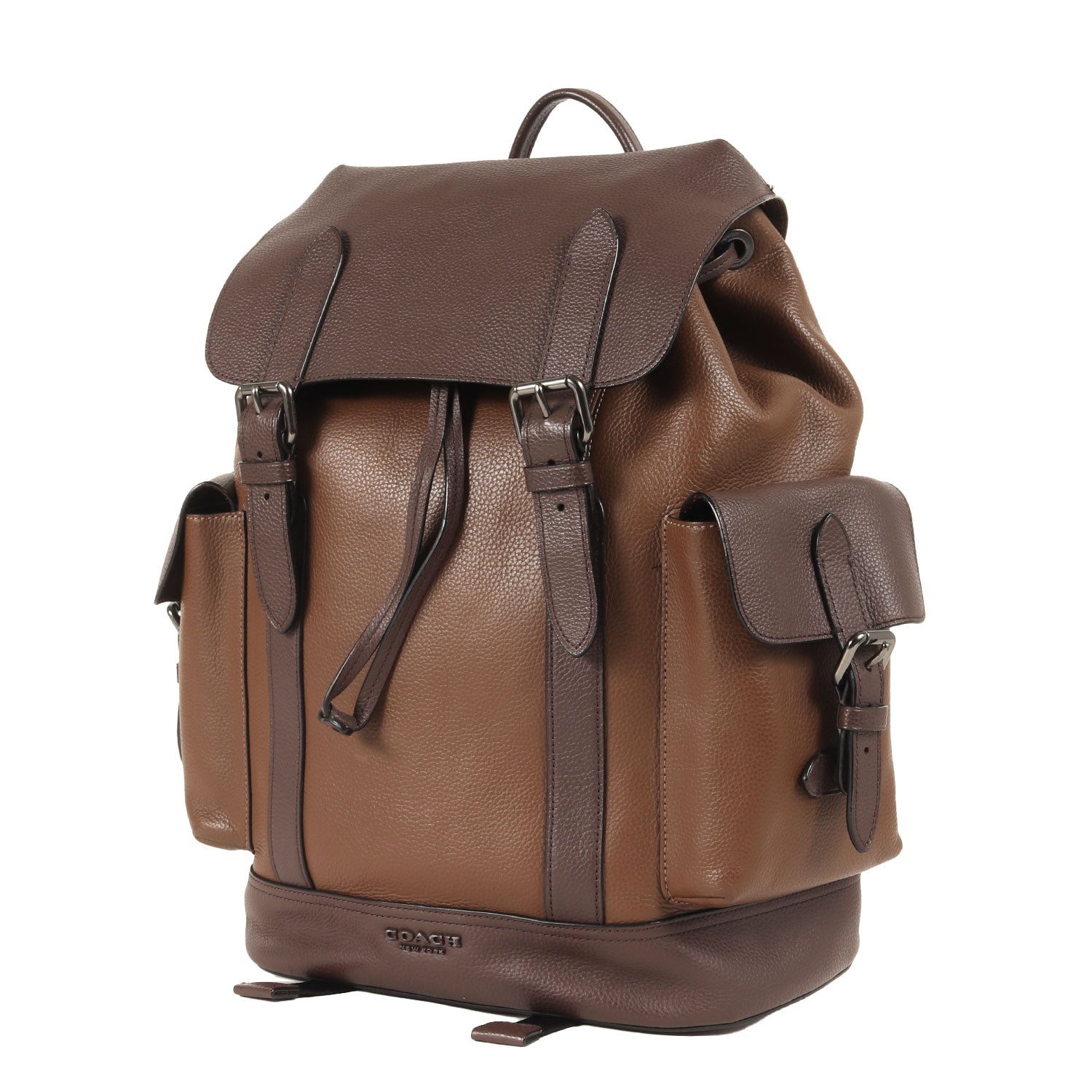 COACH (コーチ) ツートーンカラー レザー ハドソン リュック (89898 