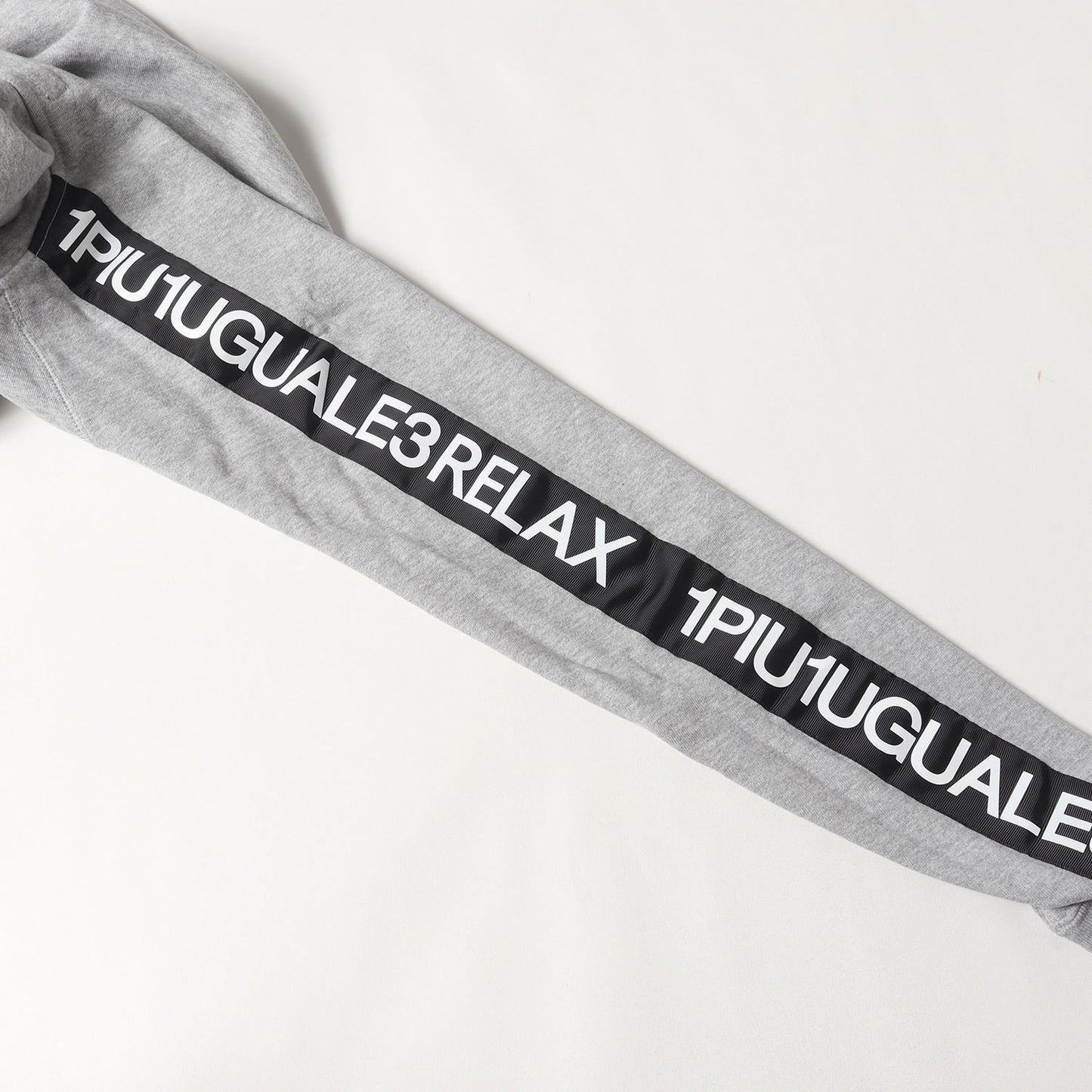 ワンポイント 折り鶴 刺繍 ロゴスリーブ ラインストーン ダブルジップ スウェット パーカー / 裏毛 RELAX