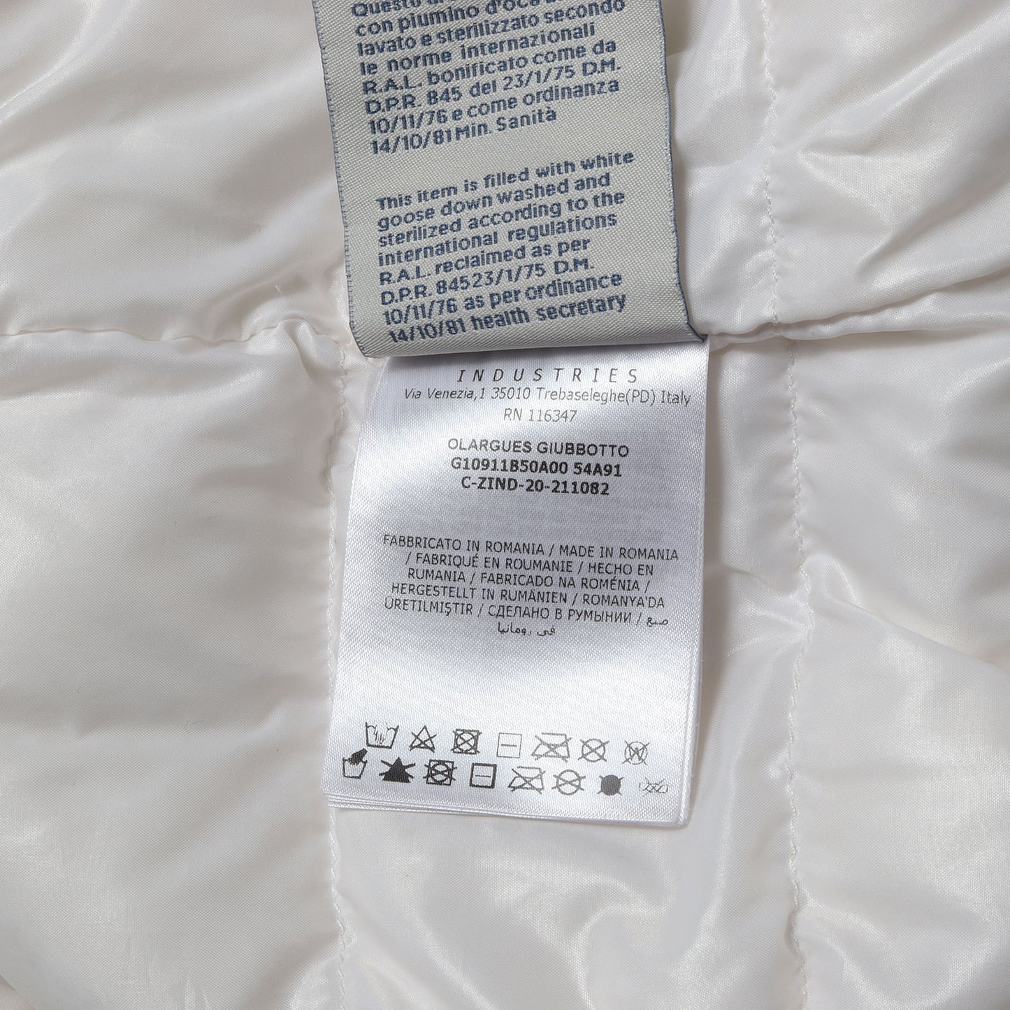 21SS トリコロール ロゴ 刺繍 フーデッド ダウンジャケット (OLARGUES G10911B60A00 54A91)