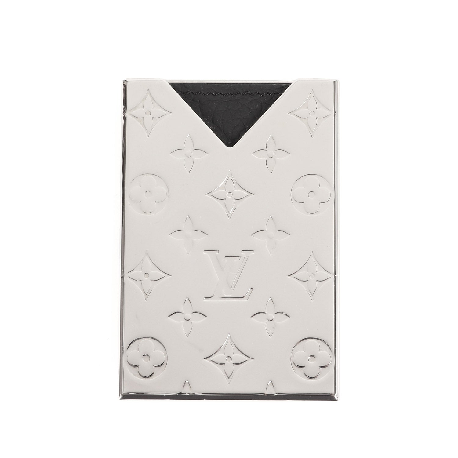 【新品同様】LOUIS VUITTON ルイヴィトン モノグラム メタル カード ホルダー (R96427) / NOT FOR SALE / シルバー ブラック / イタリア製 / ファッション アイテム 小物【メンズ】【中古】 LOUIS VUITTON (ルイヴィトン) モノグラム メタル カード ホルダー