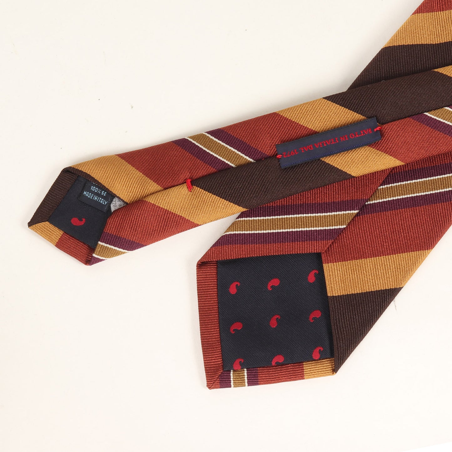 ジオメトリック ジャガード シルク レジメンタル ネクタイ