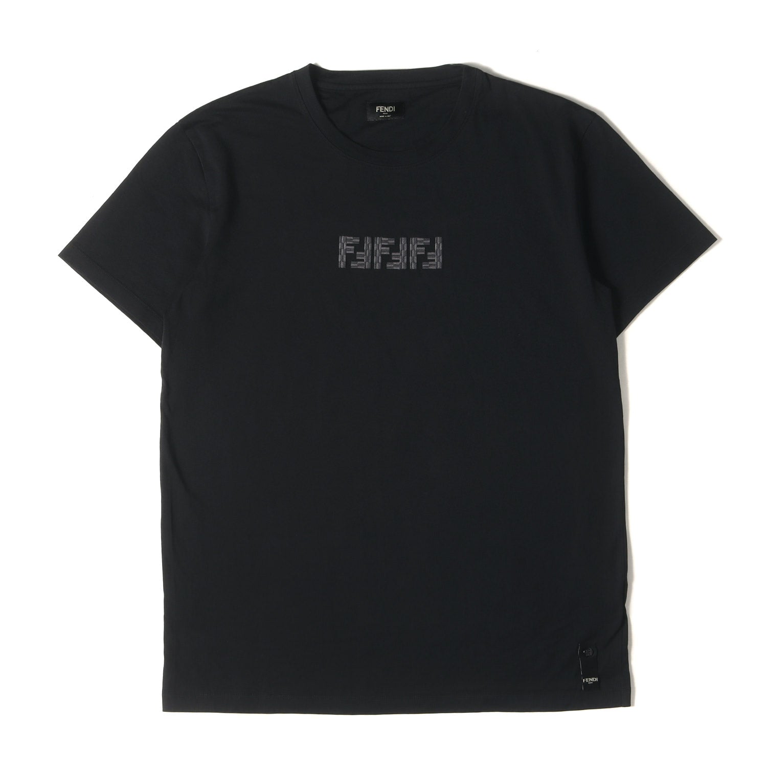【専用！！XL!!】FENDI tシャツ 刺繍ロゴパッチ　オーバーサイズ　黒 極美品/XL!!】FENDI tシャツ 刺繍ロゴパッチ オーバーサイズ 黒