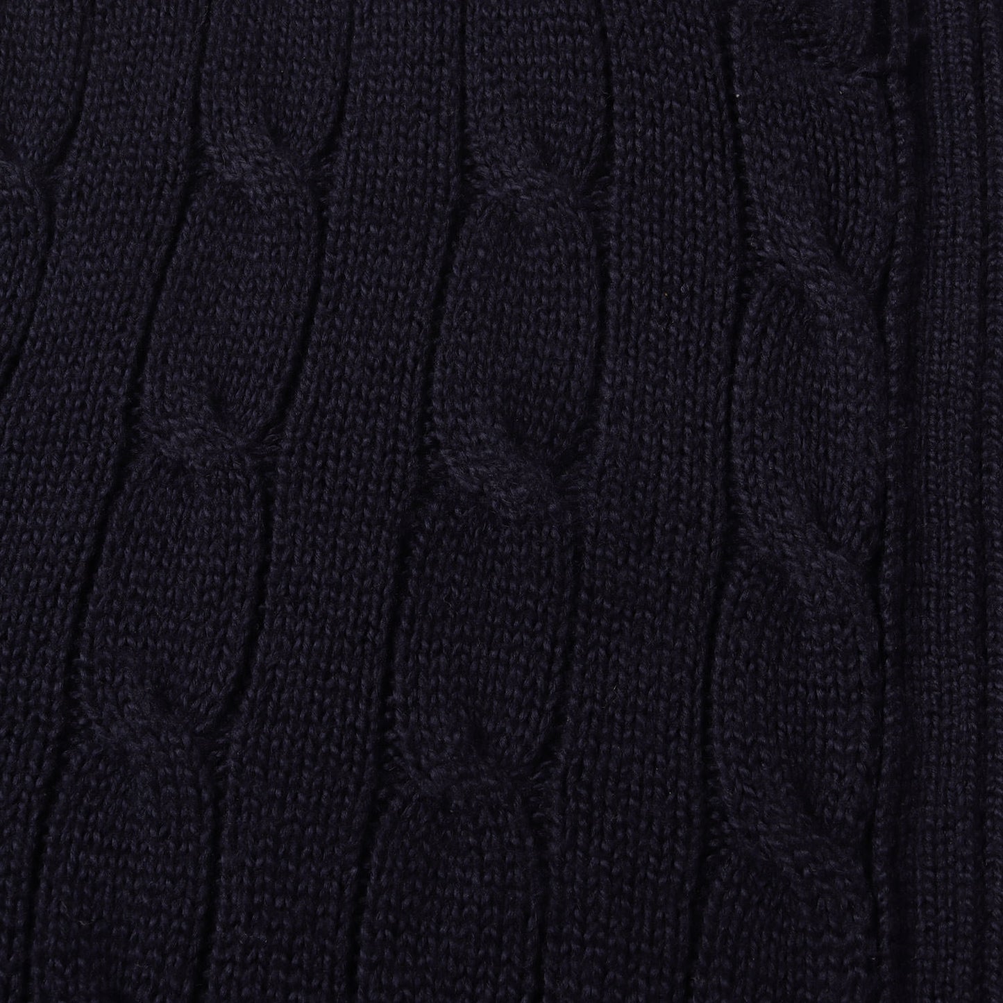 ケーブル編み ジップアップ ドライバーズ コットン ニット