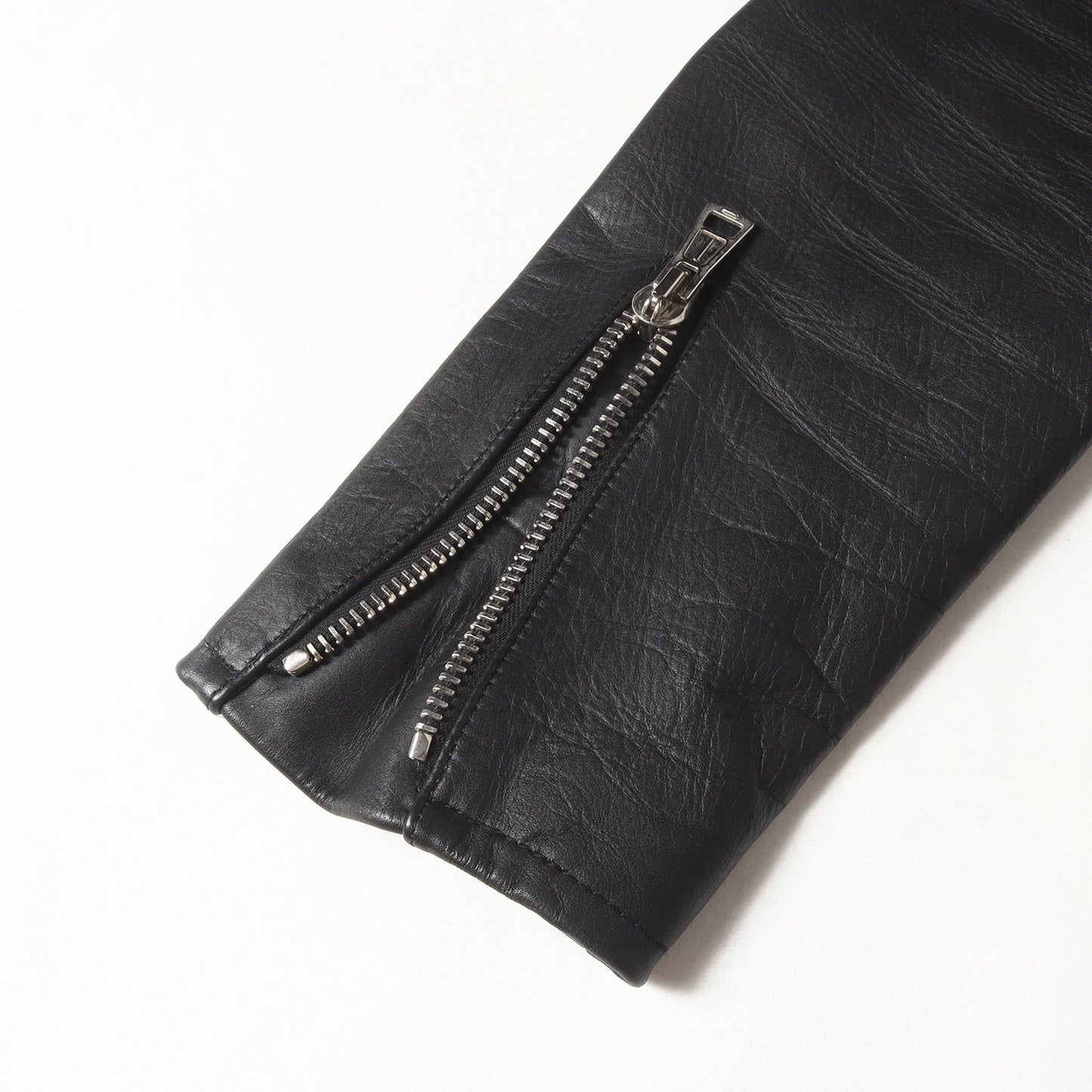 カウレザー ジップアップ シングルライダース ジャケット (21145604)