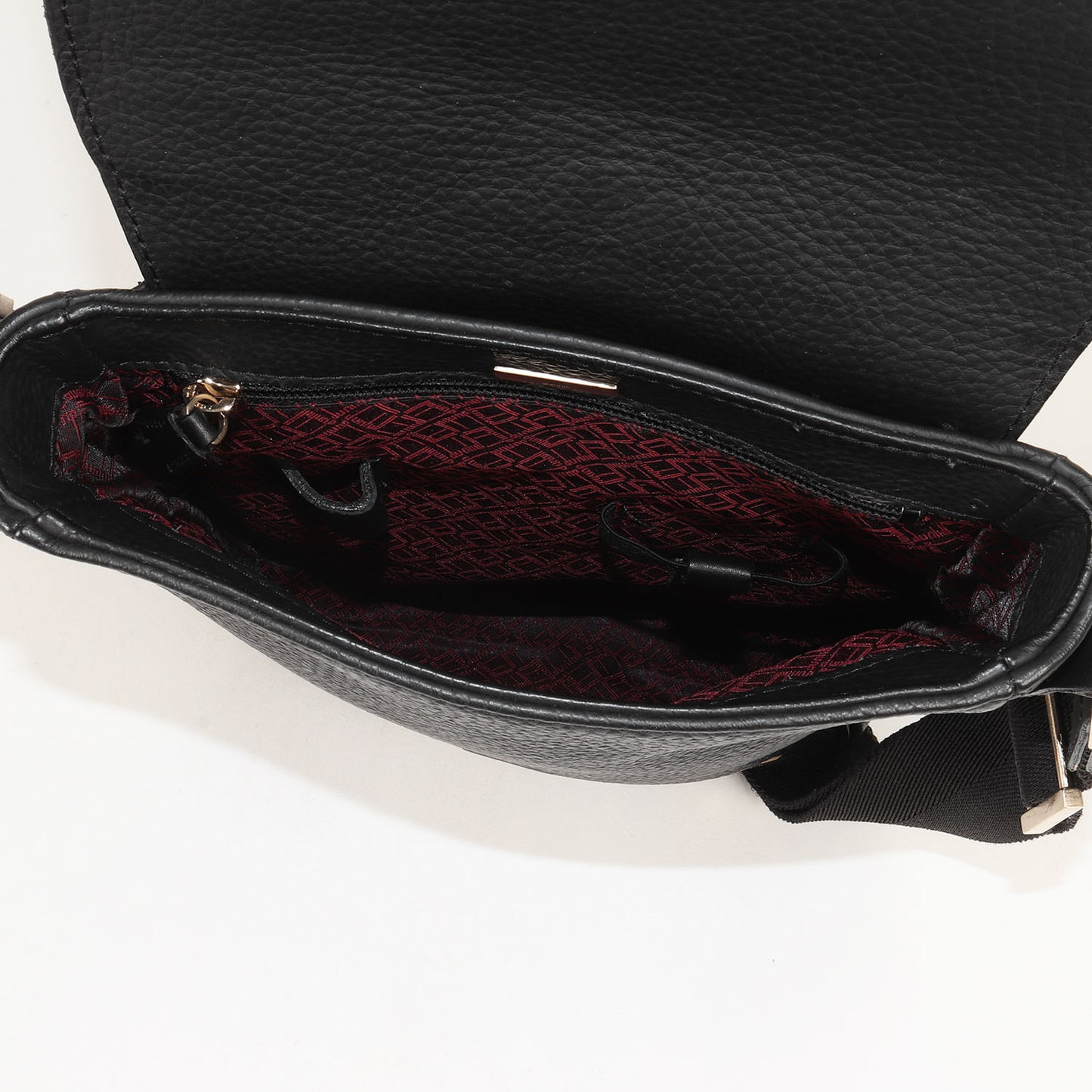 グレインレザー フラップ ショルダー バッグ / MADE IN ITALY