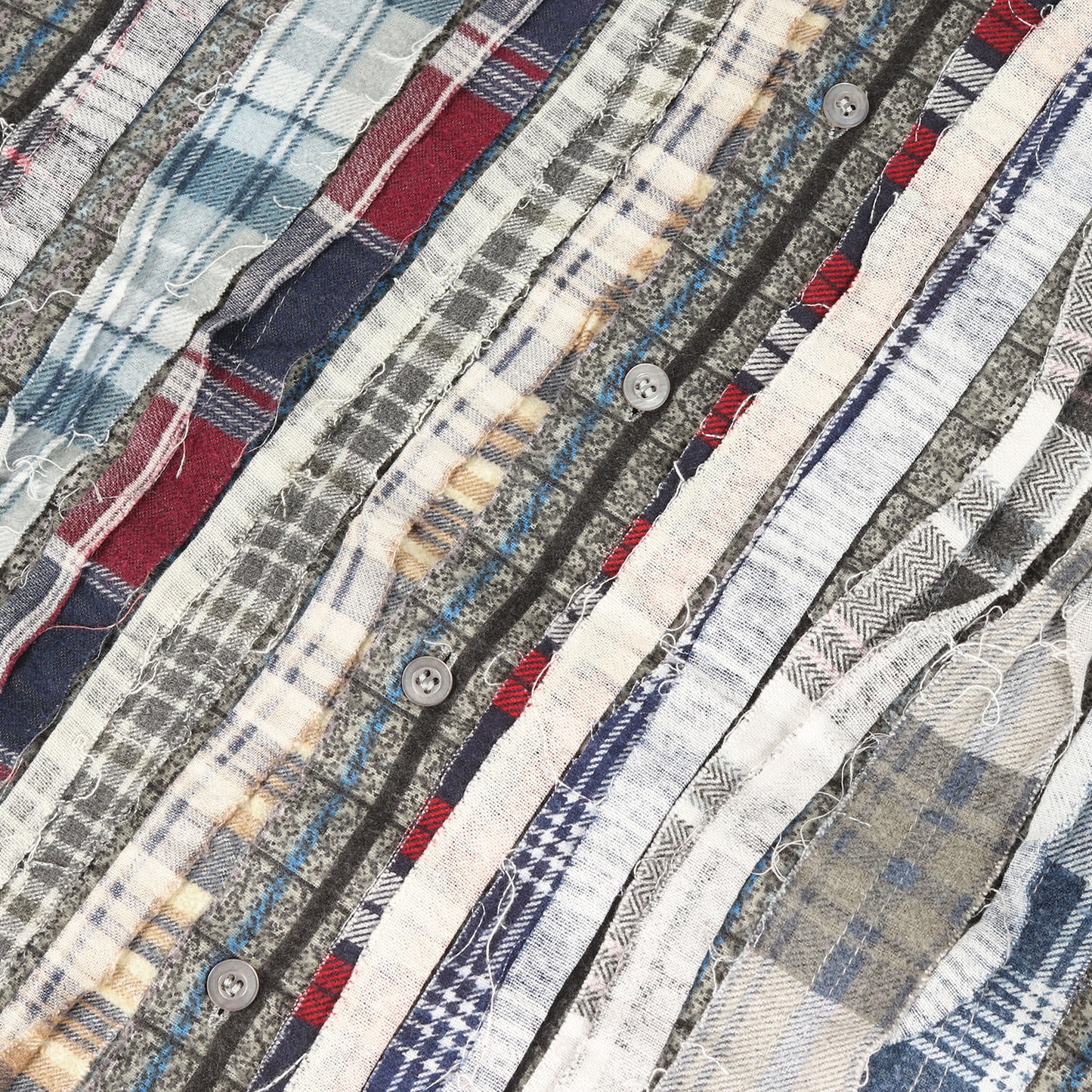 ヴィンテージ リメイク フランネル シャツ (Flannel Ribbon Wide Shirt OT299) / Rebuild by needles
