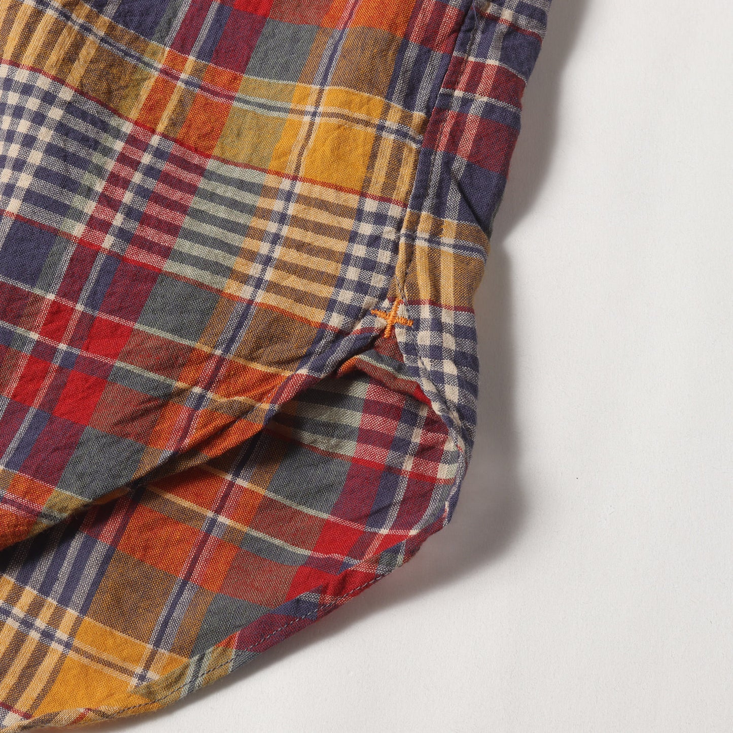 25SS マドラスチェック ボタンダウン 半袖 シャツ (B.D. Classic-fit Madras 38-01-0162-139) / MADE IN JAPAN BEAMS PLUS