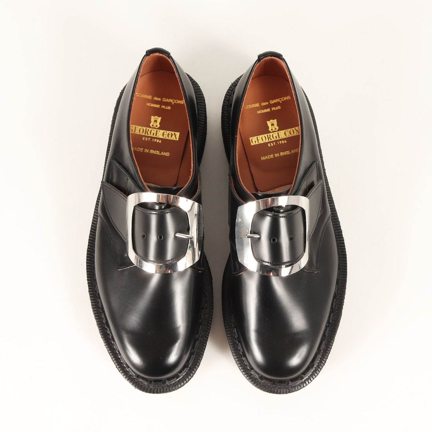 24AW × GEORGE COX バックル モンク レザー クリーパー ドレス シューズ (Platform Brogue PN-K103)