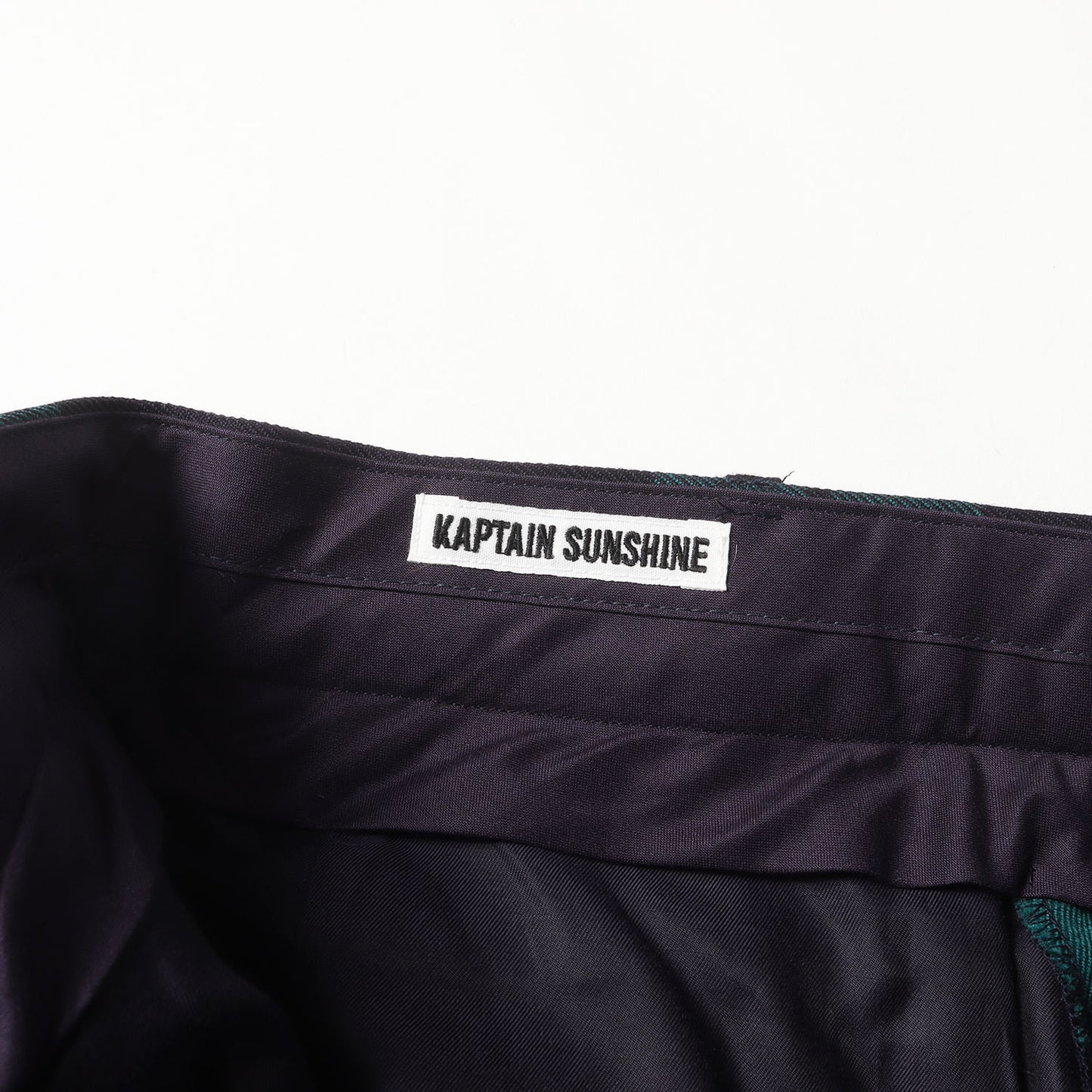 23AW ブラックウォッチチェック ウール スラックス パンツ (Scottish Sideseemless Trousers KS23FPT03)