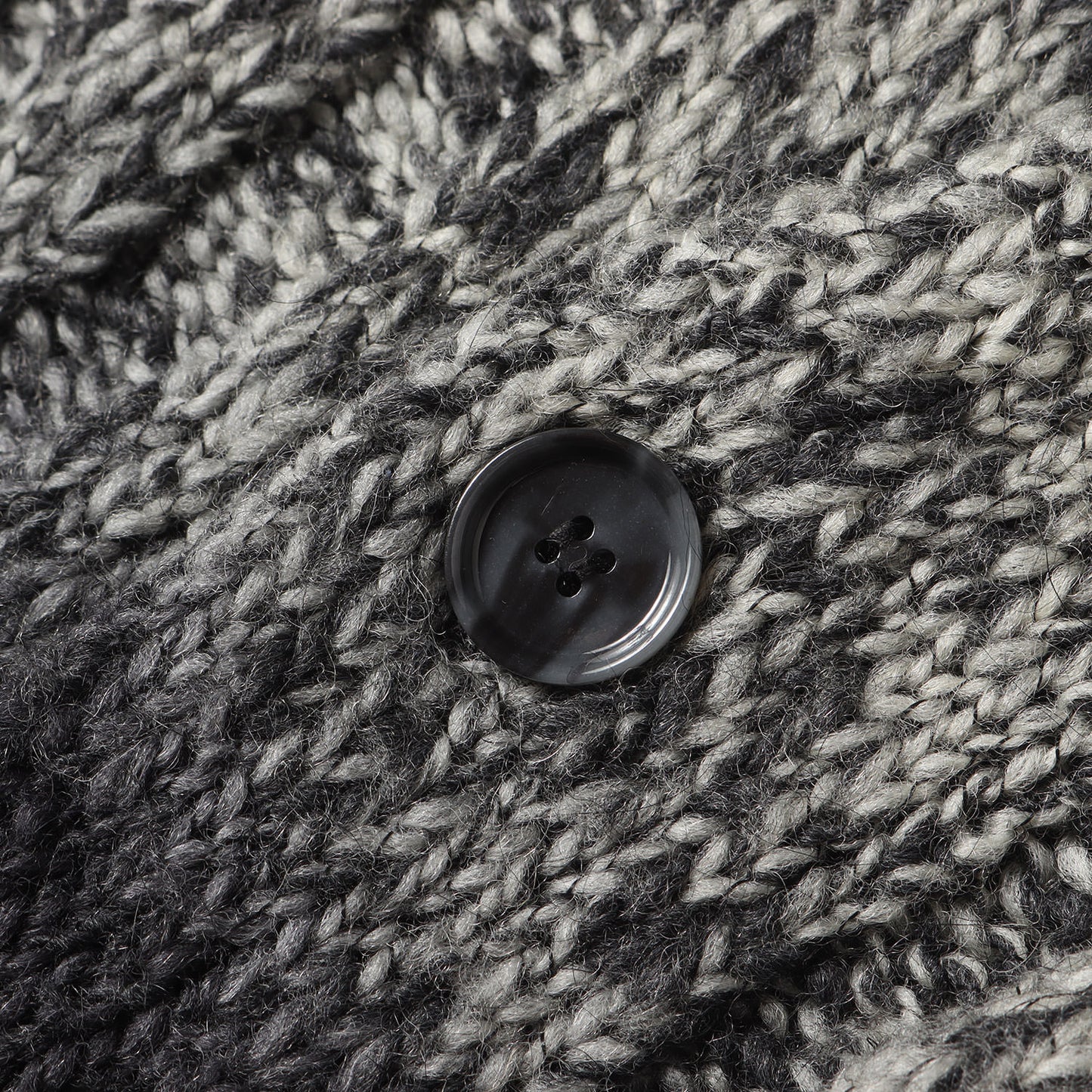 グラデーション ボーダー アルパカ混 ニット ハイネック カーディガン (GCC14K F17E3)