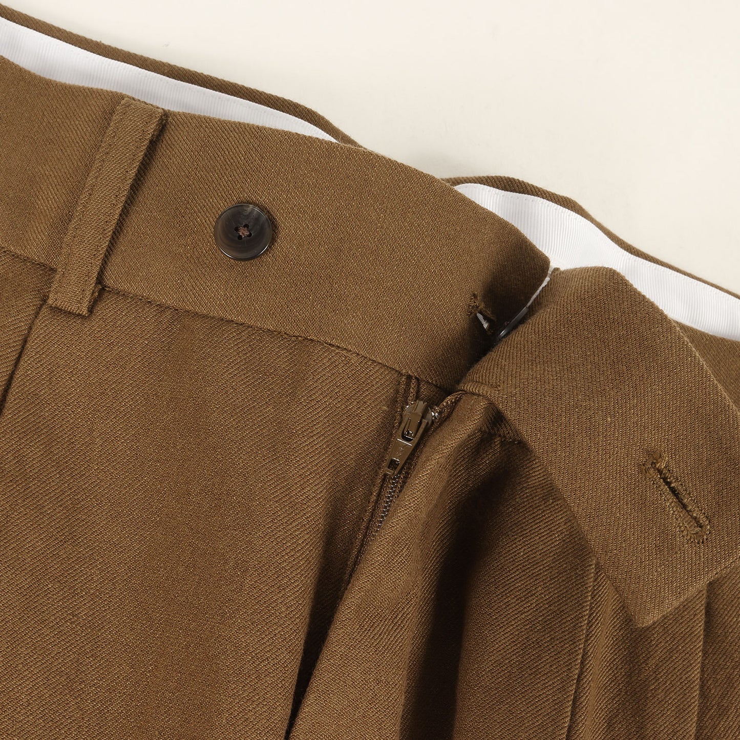 24AW ウールリネンコットン 2タックワイドストレートパンツ (63-04-44-04004) / MADE IN JAPAN
