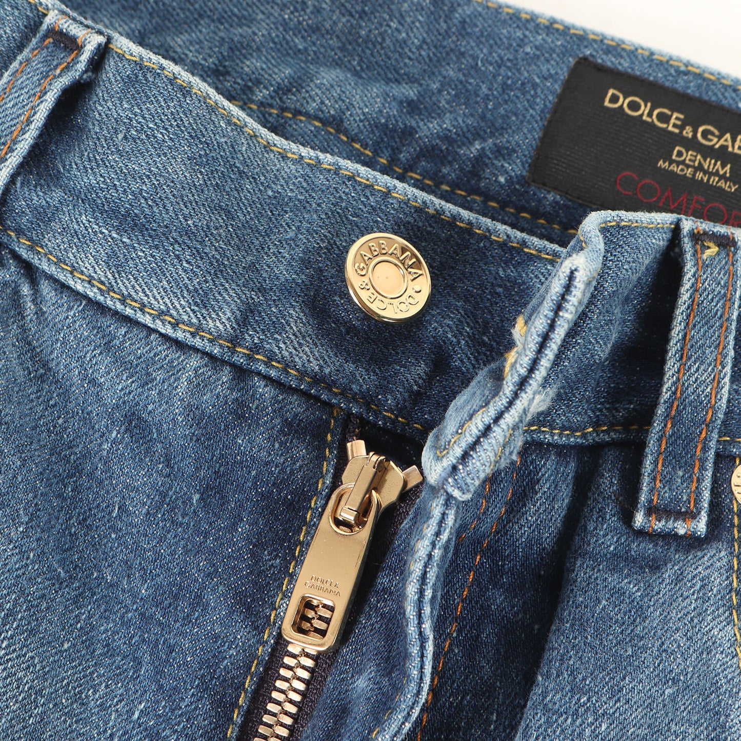 ロゴチケットクラッシュ加工デニムパンツ (GY70CD G8Y80) / ジッパーフライ