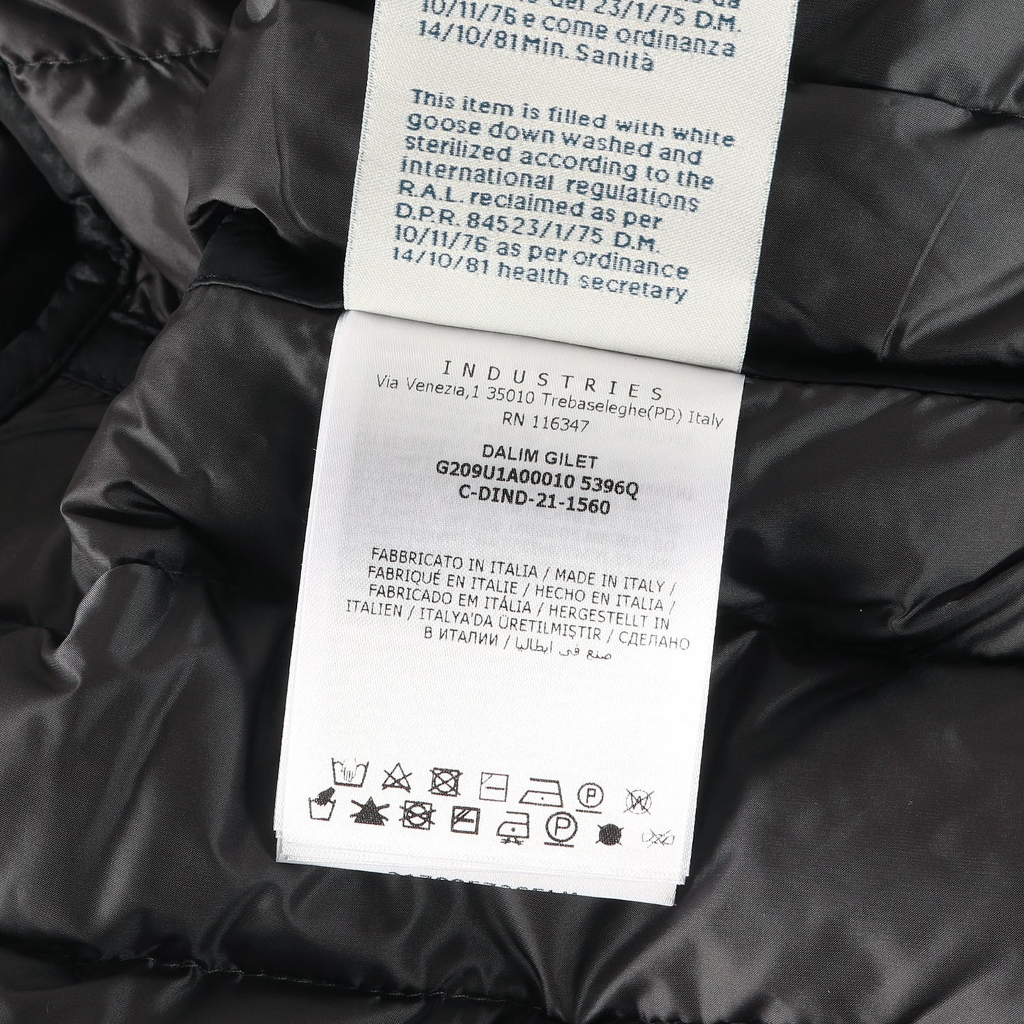 21AW × fragment design バイカラー ダウンベスト (DALIM GILET G209U1A00010 5396Q)