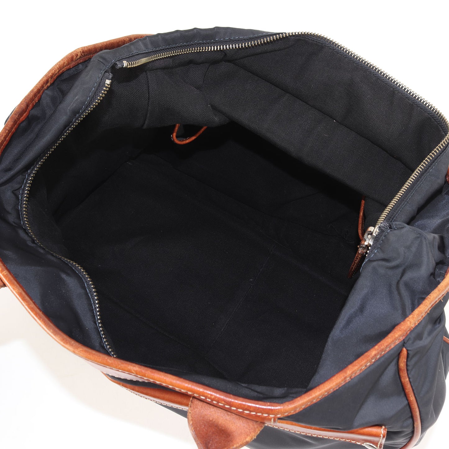 ナイロン レザー コンビ ショルダー トートバッグ (14-26) / MADE IN ITALY