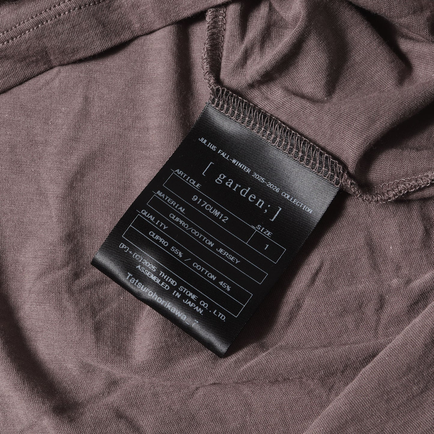 25AW キュプラ ジャージー ダブルバインダーネック カットソー (Seamd Neck Top 917CUM12)