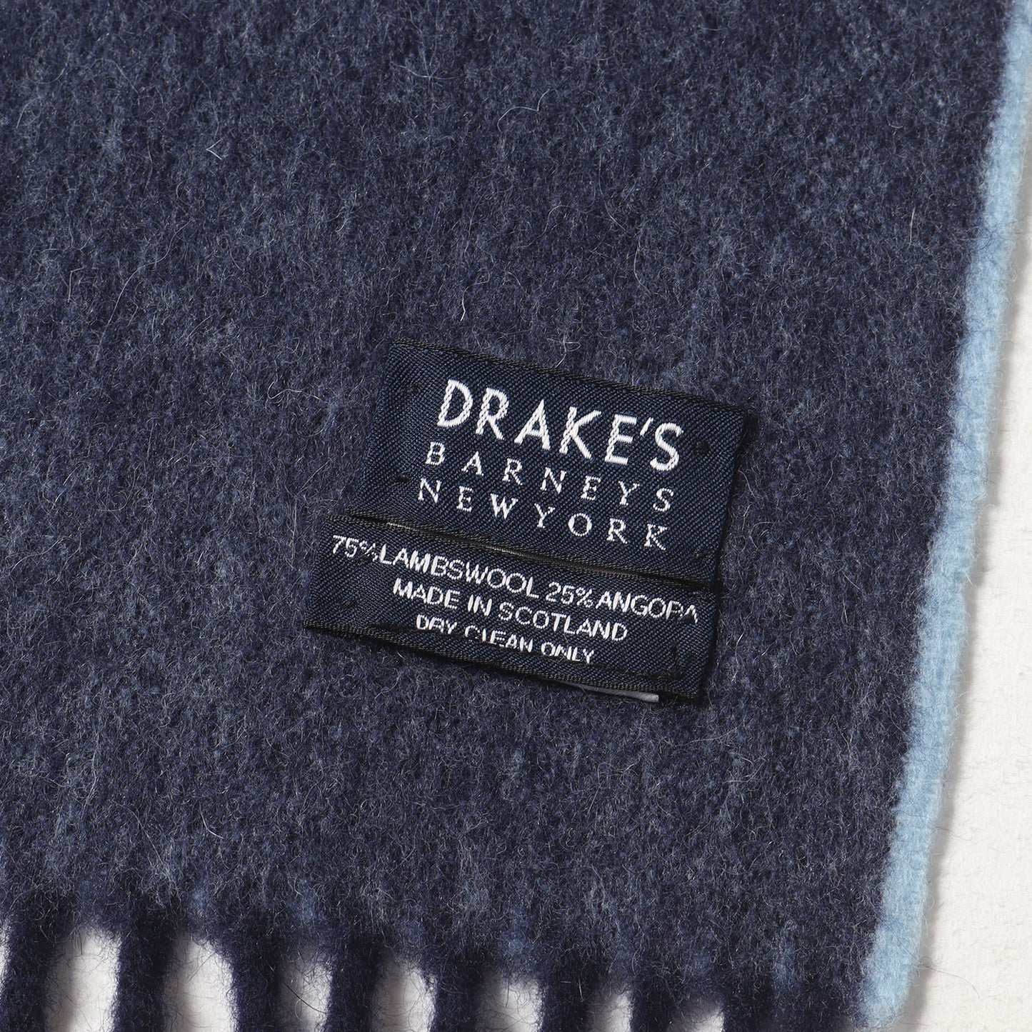 フリンジ メランジ アンゴラ混ウール マフラー