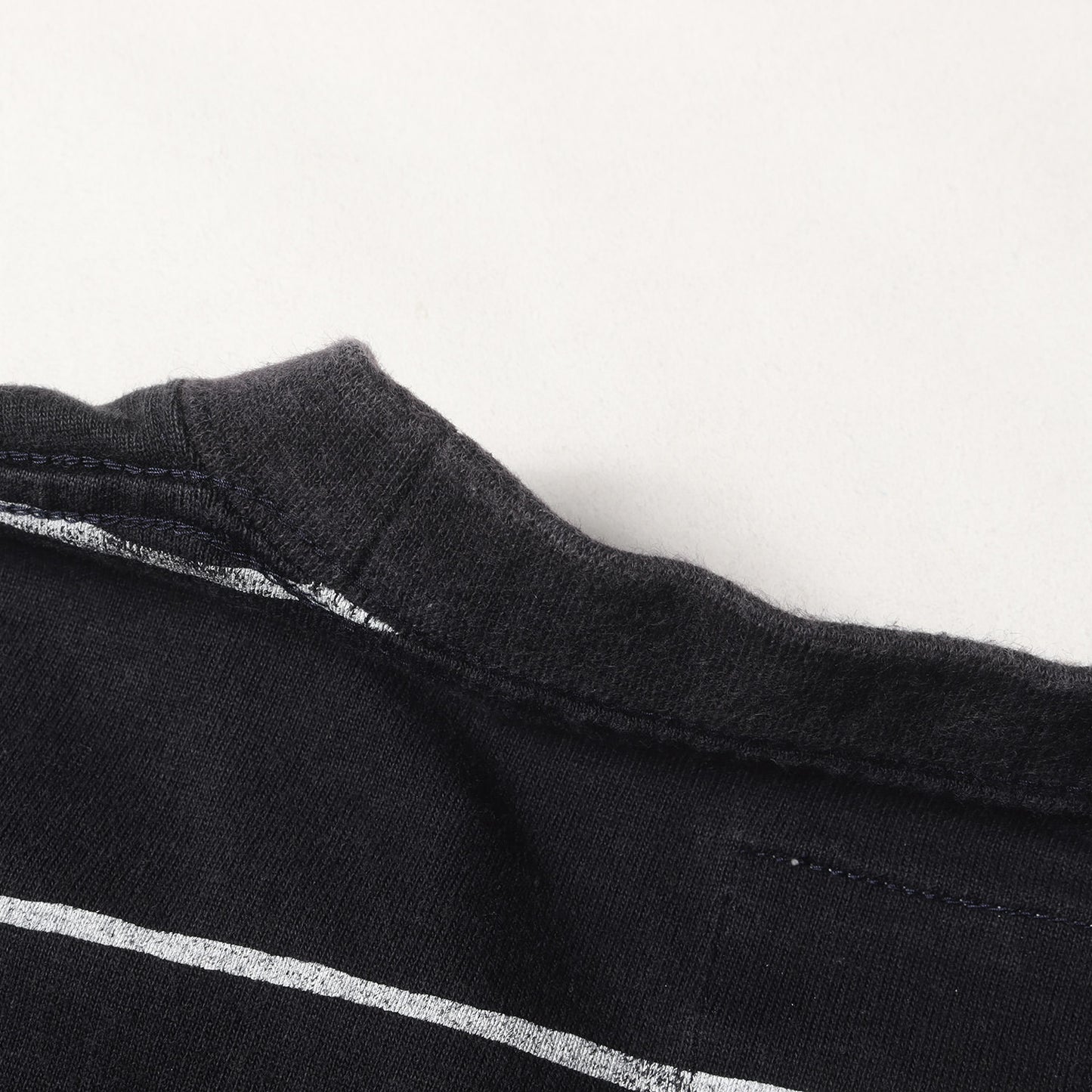 24SS ボーダー ビッグシルエット ラウンド Tシャツ (WIDE SIDE STRIPE T-SHIRTS)