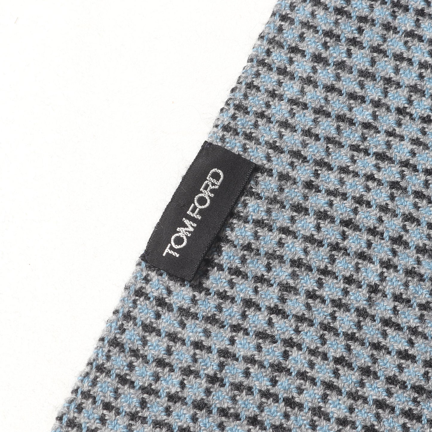 フリンジ チェック ジャガード カシミヤ マフラー / MADE IN ITALY