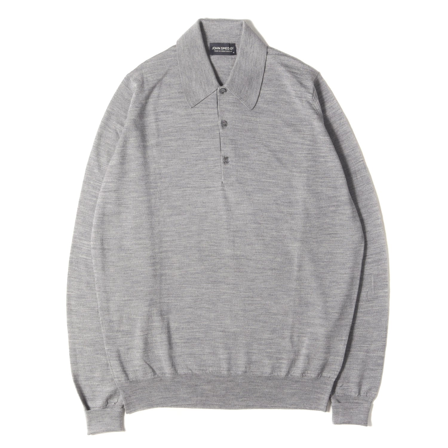 OUAT / ブラック リブ編み 長袖ニットポロシャツ ニットポロシャツ 冬