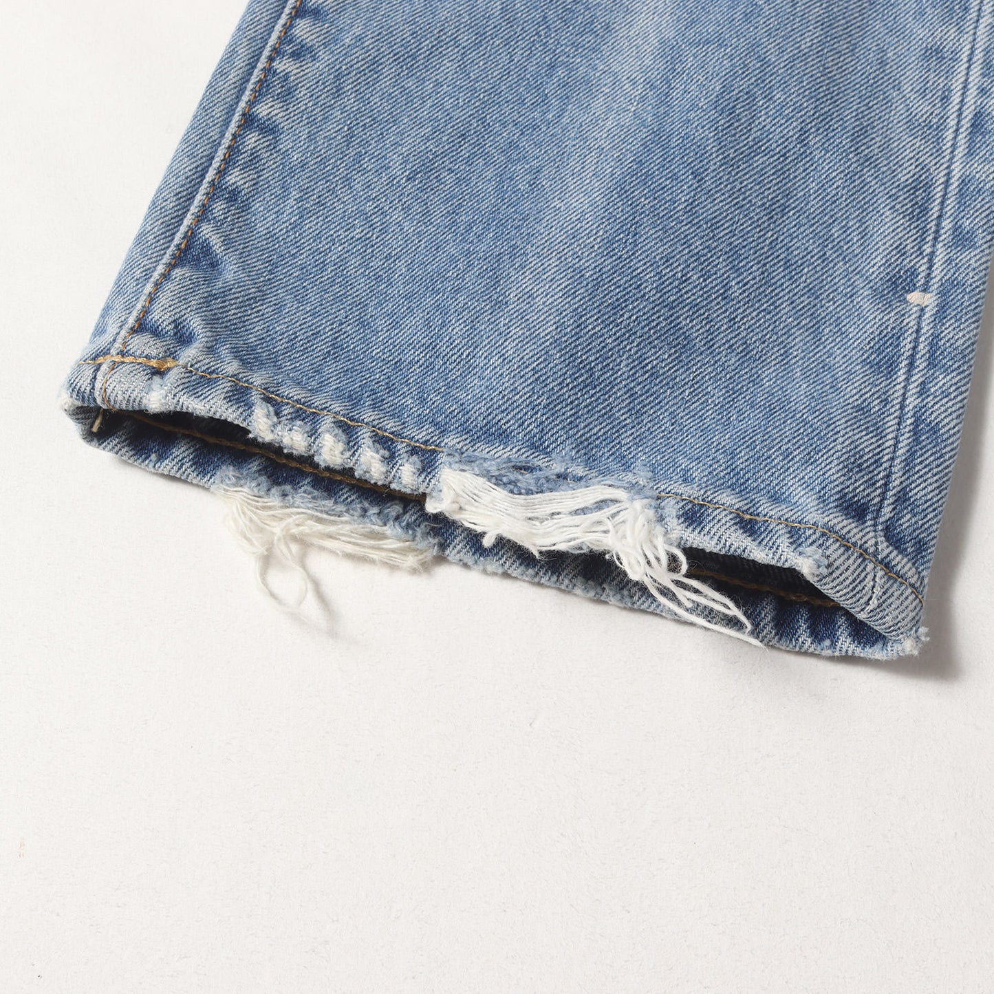 ペイント加工 スリムストレート デニム パンツ