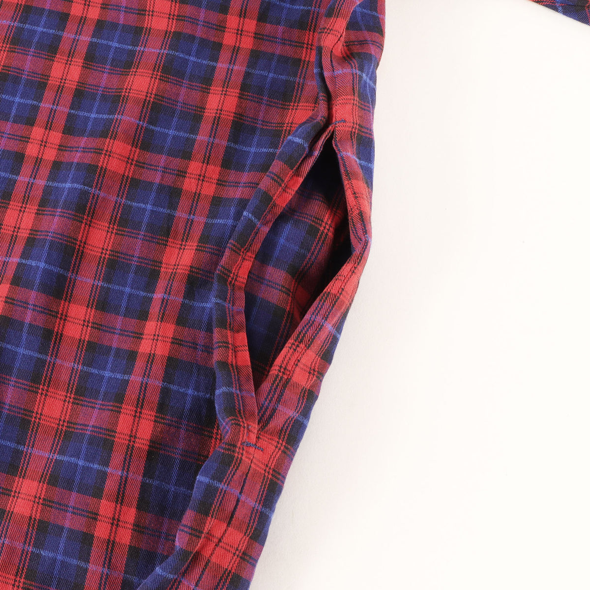 × THOMAS MASAON タータンチェック リンガーネック Tシャツ