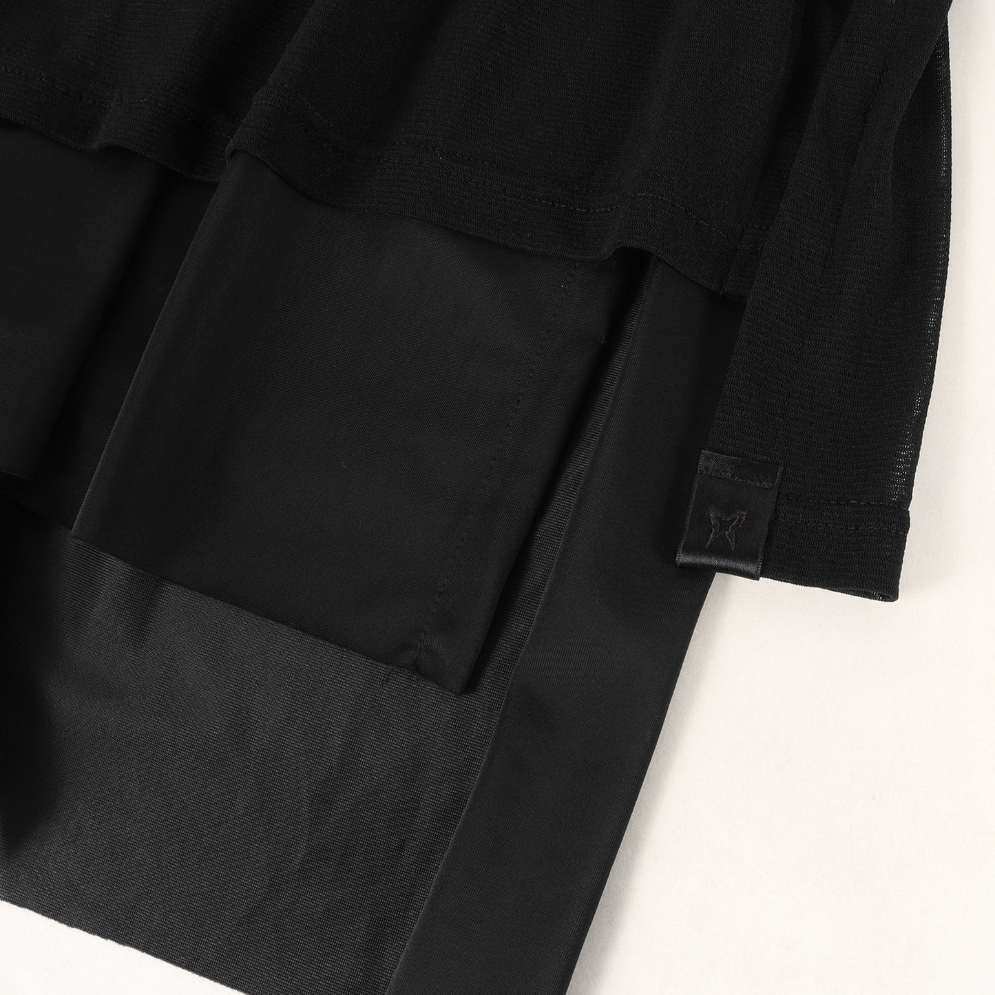 20SS チュールレイヤード ドロップ Tシャツ (Tulle&Jersey Layered Drop T Shirts)