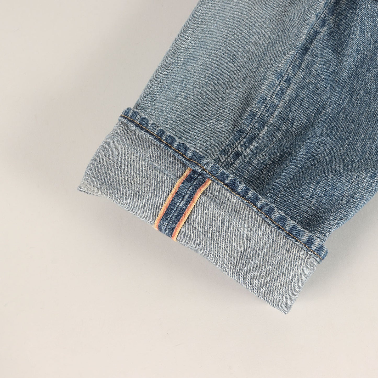 リペア加工 ストレート デニムパンツ