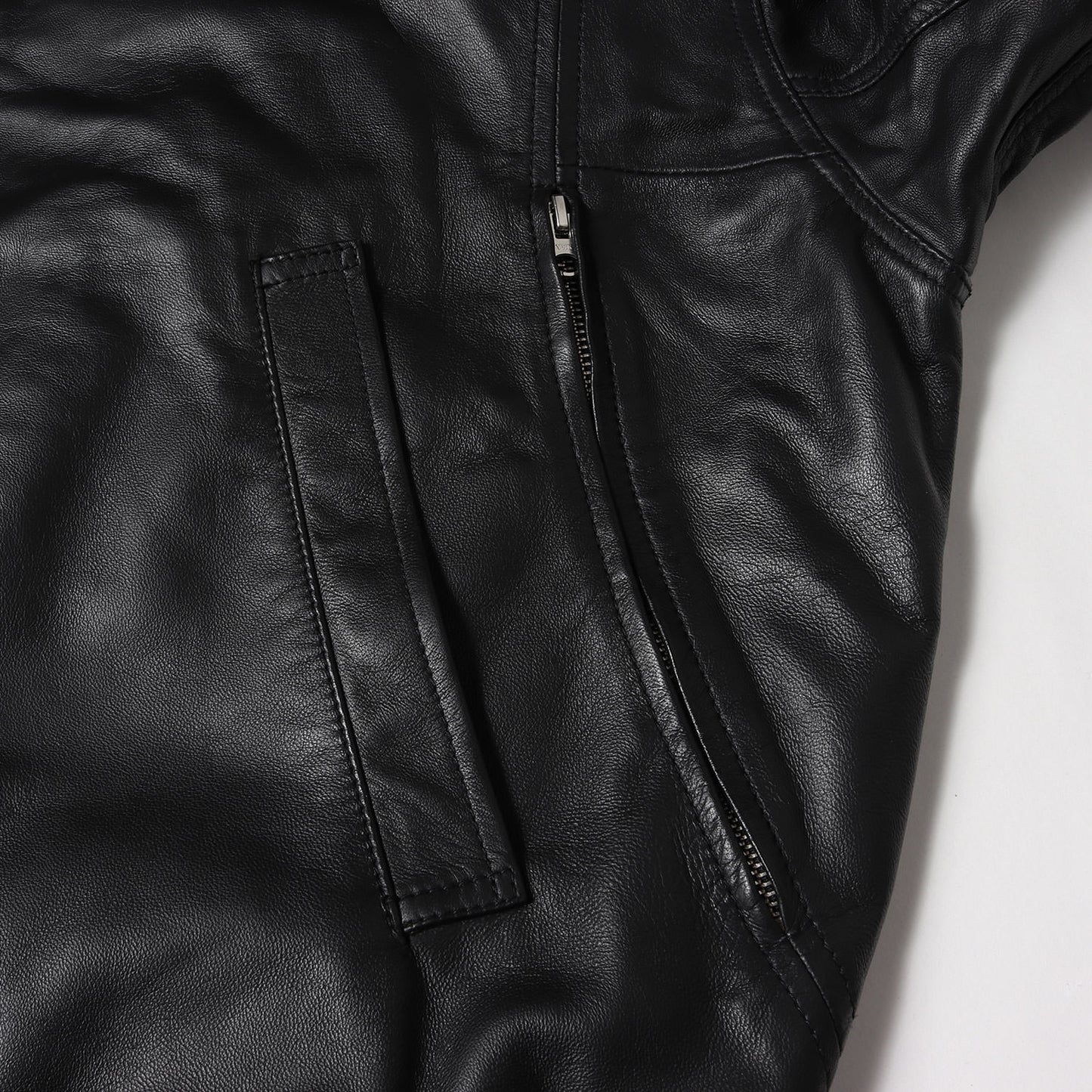 24AW ワイドフィット 4ポケット シープレザー ブルゾン